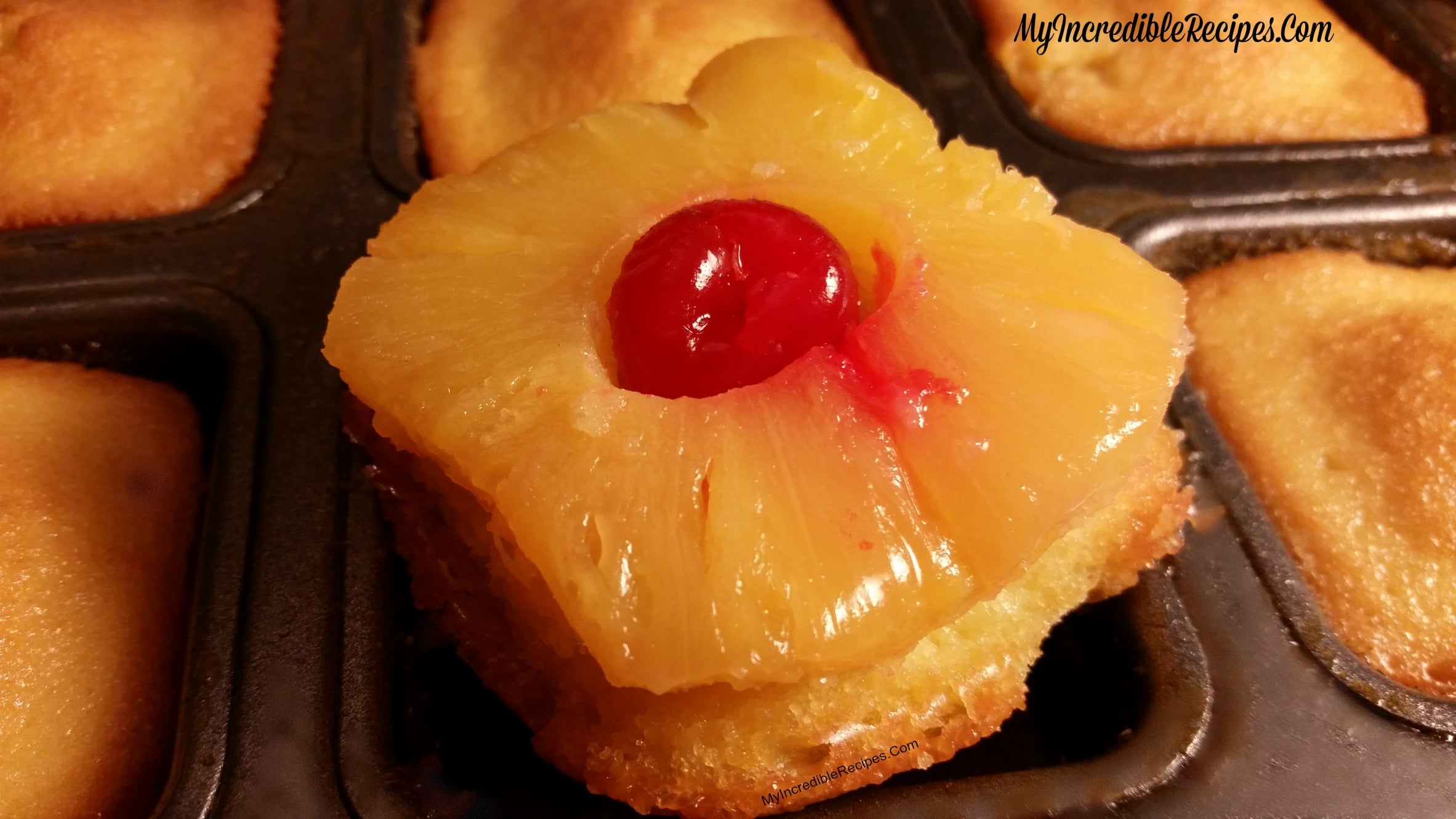 Mini Pineapple Upside Down Cakes!