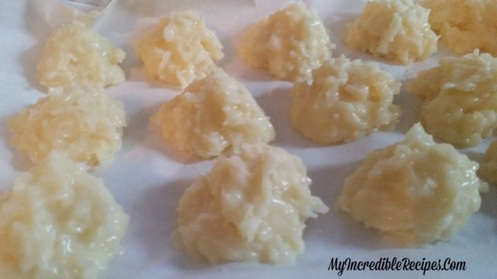 Mounds Coconut Copycat Chocolate Balls before the chocolate dip