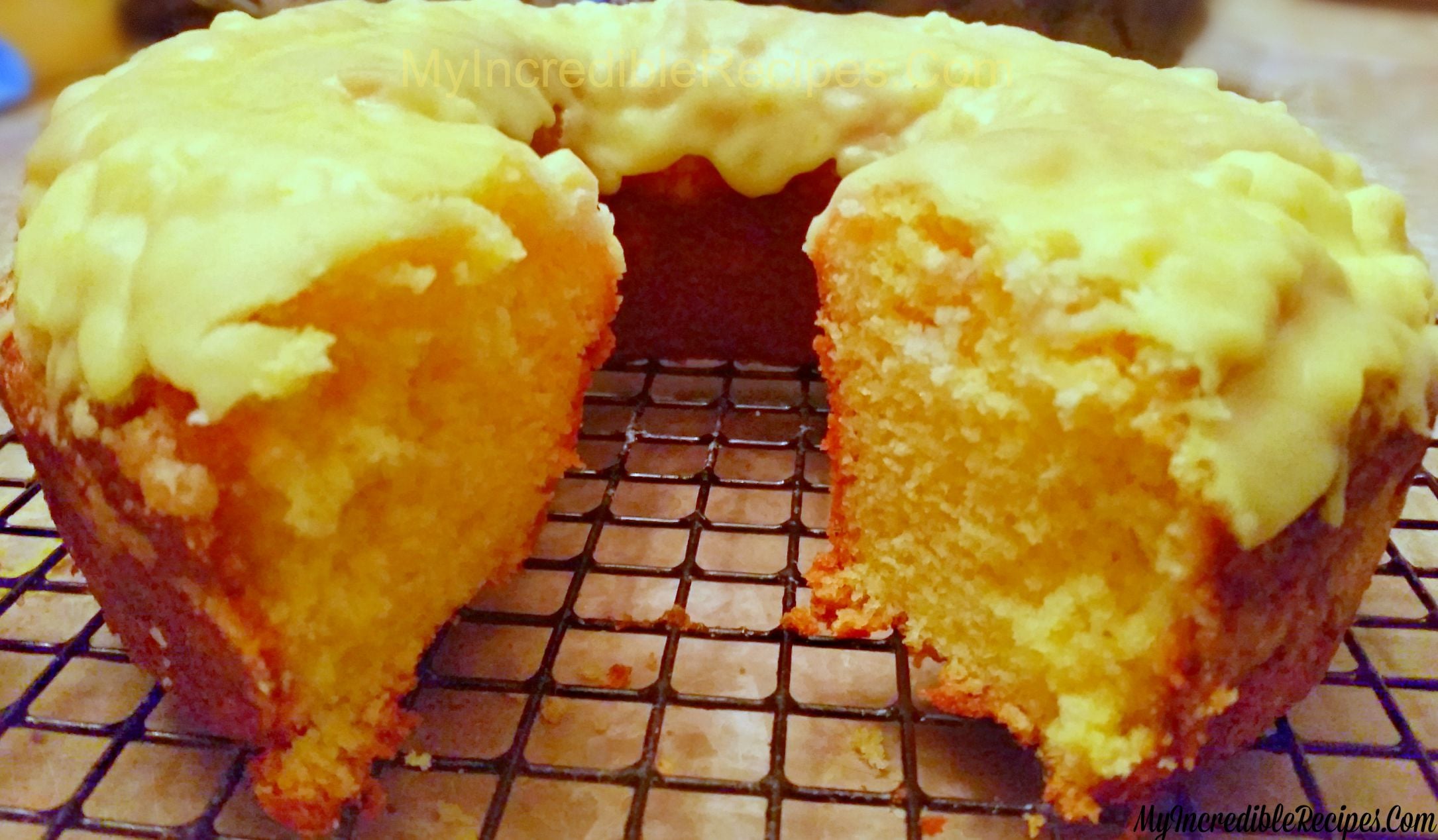 Easy Lemon Pound Cake with Lemon Icing!