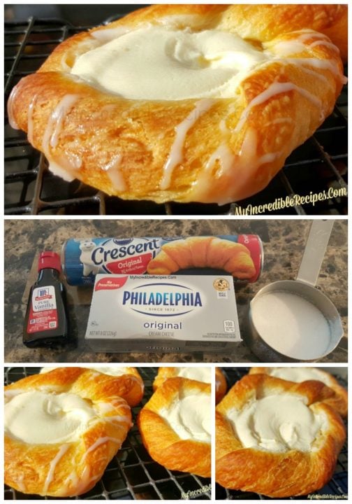 Crescent Roll Cheese Danish collage