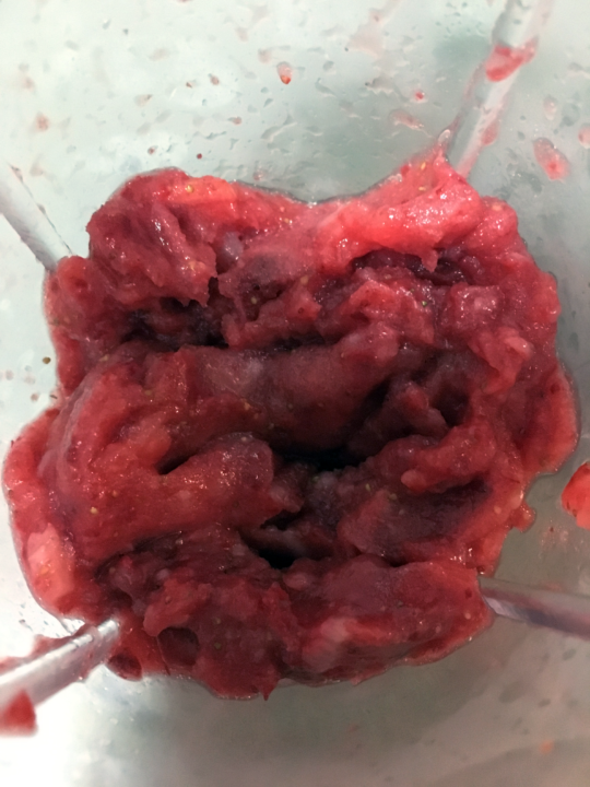 Strawberry White Choc Milkshake In-Process #2