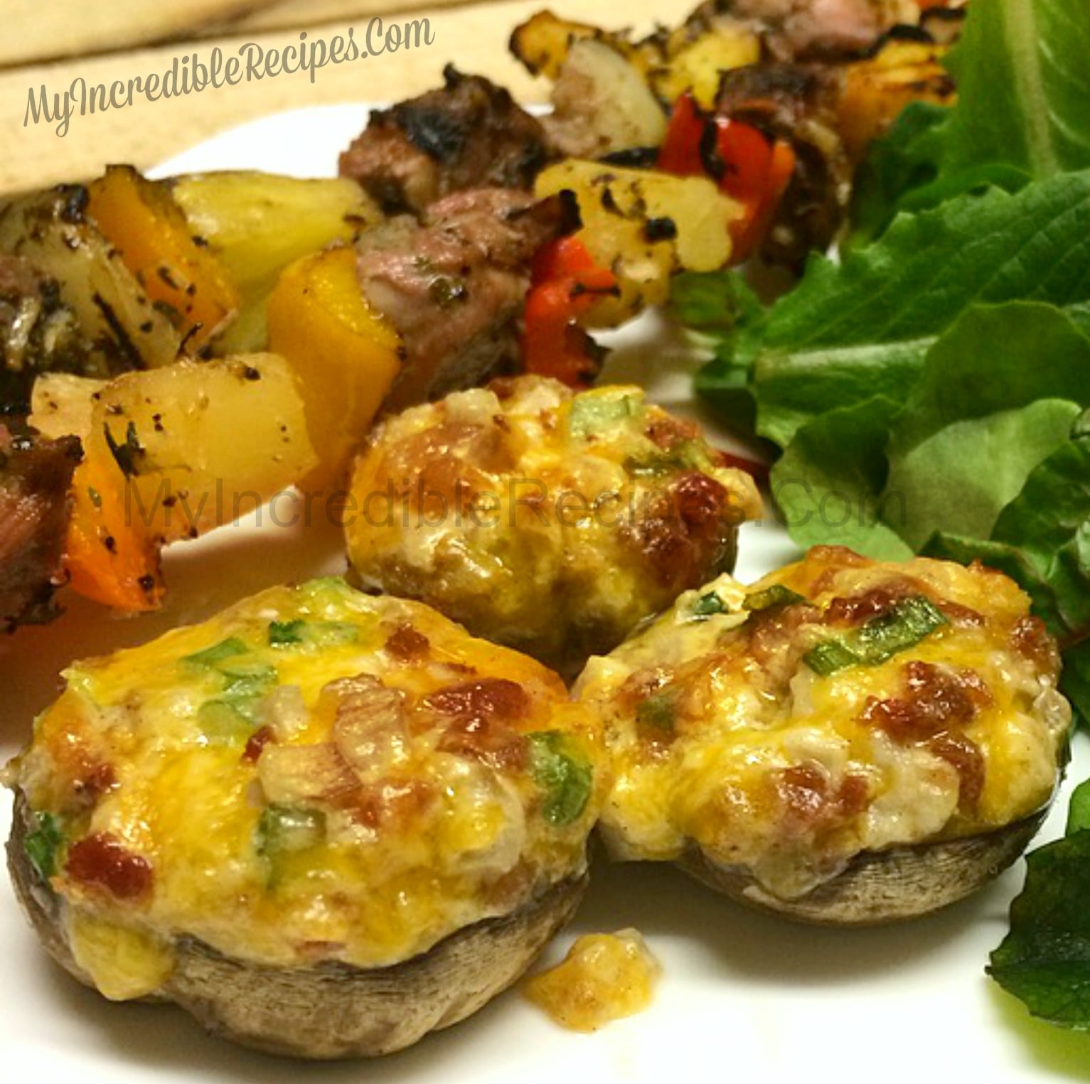 Cheese Bacon BOMB Stuffed Mushrooms!