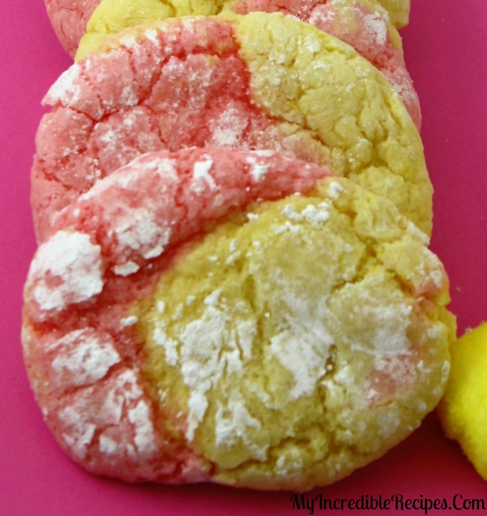 Strawberry Lemonade Crinkle Cookies!