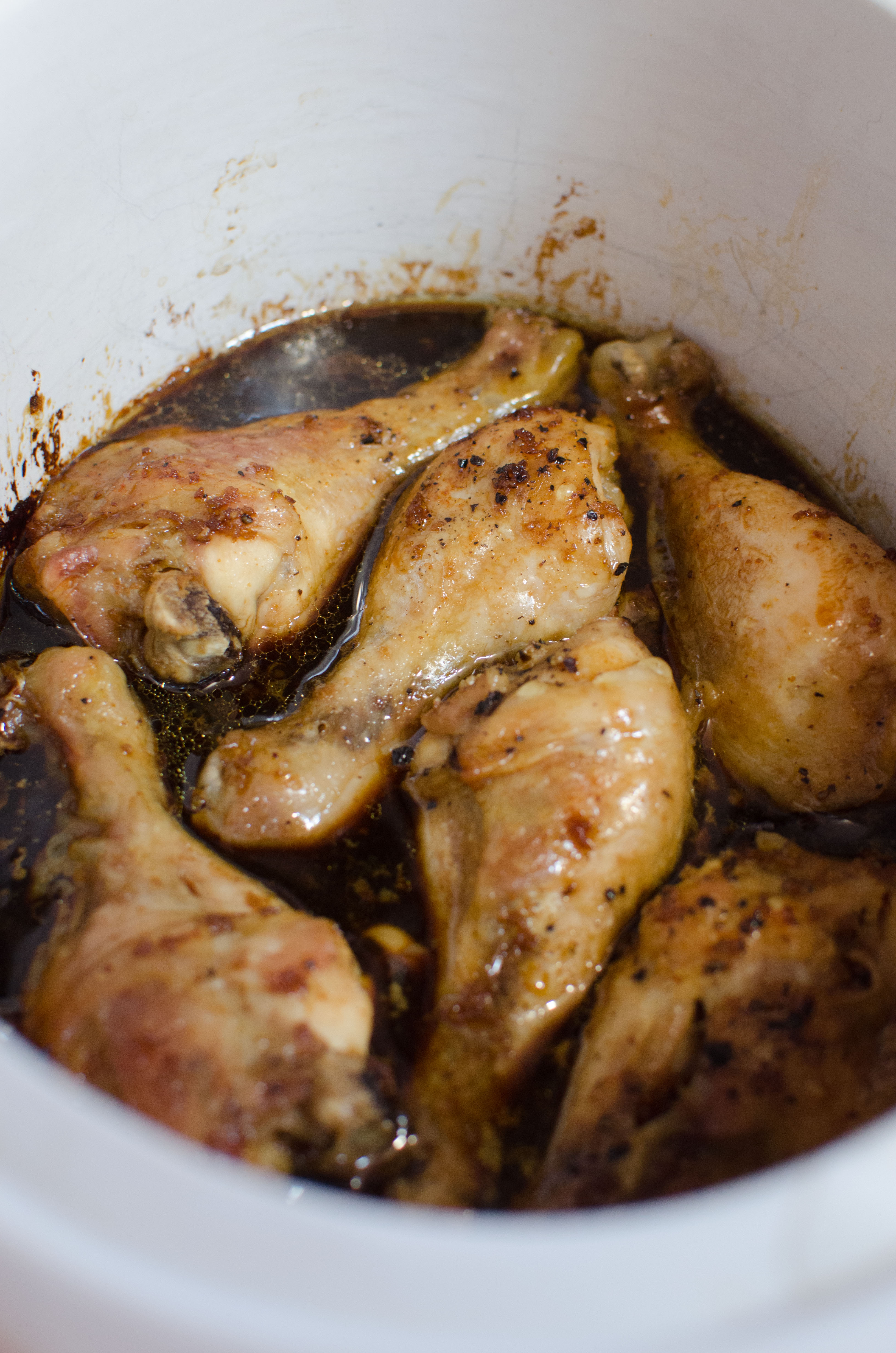 Slow Cooker Spicy and Sticky Chicken Legs 6