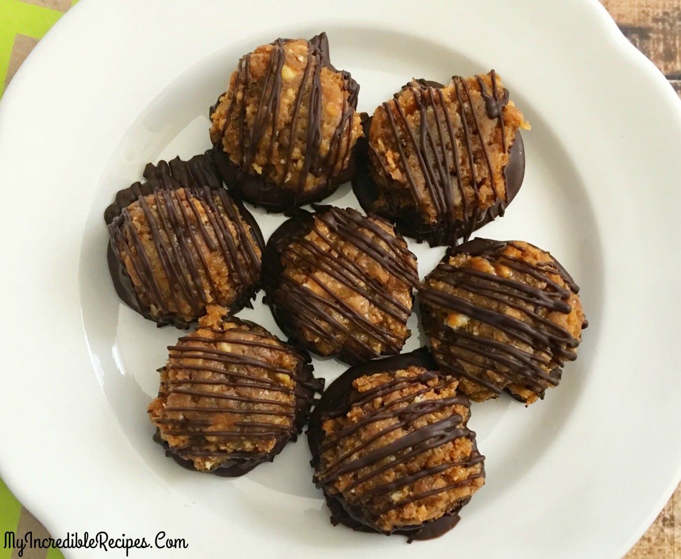 overhead shot of the Samoa Bites