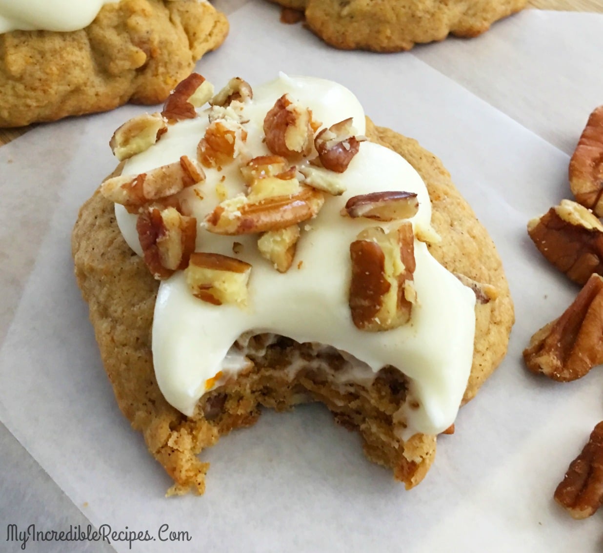 Carrot Cake Cookies w/ Orange Cream Cheese Frosting!
