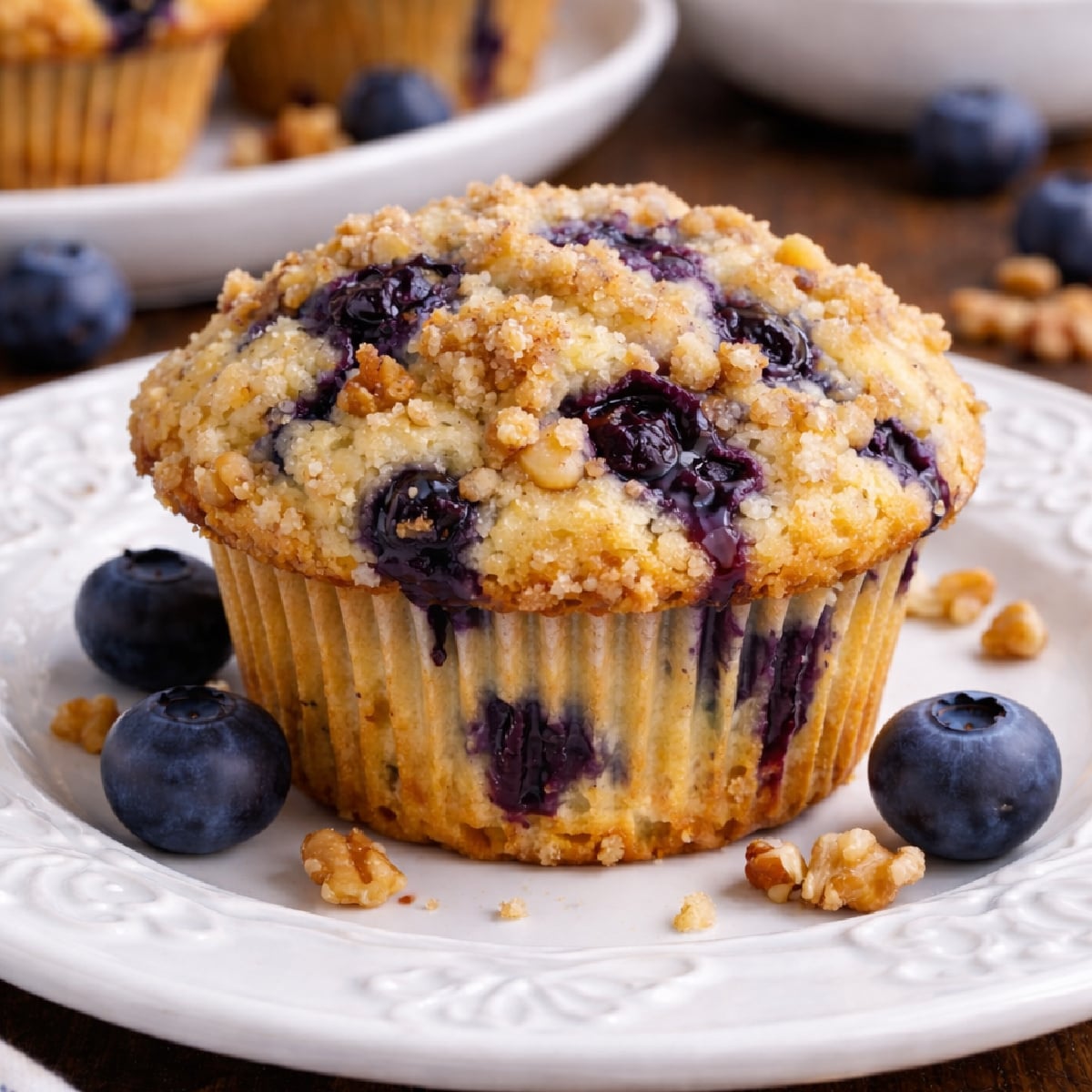 Blueberry Walnut Muffins