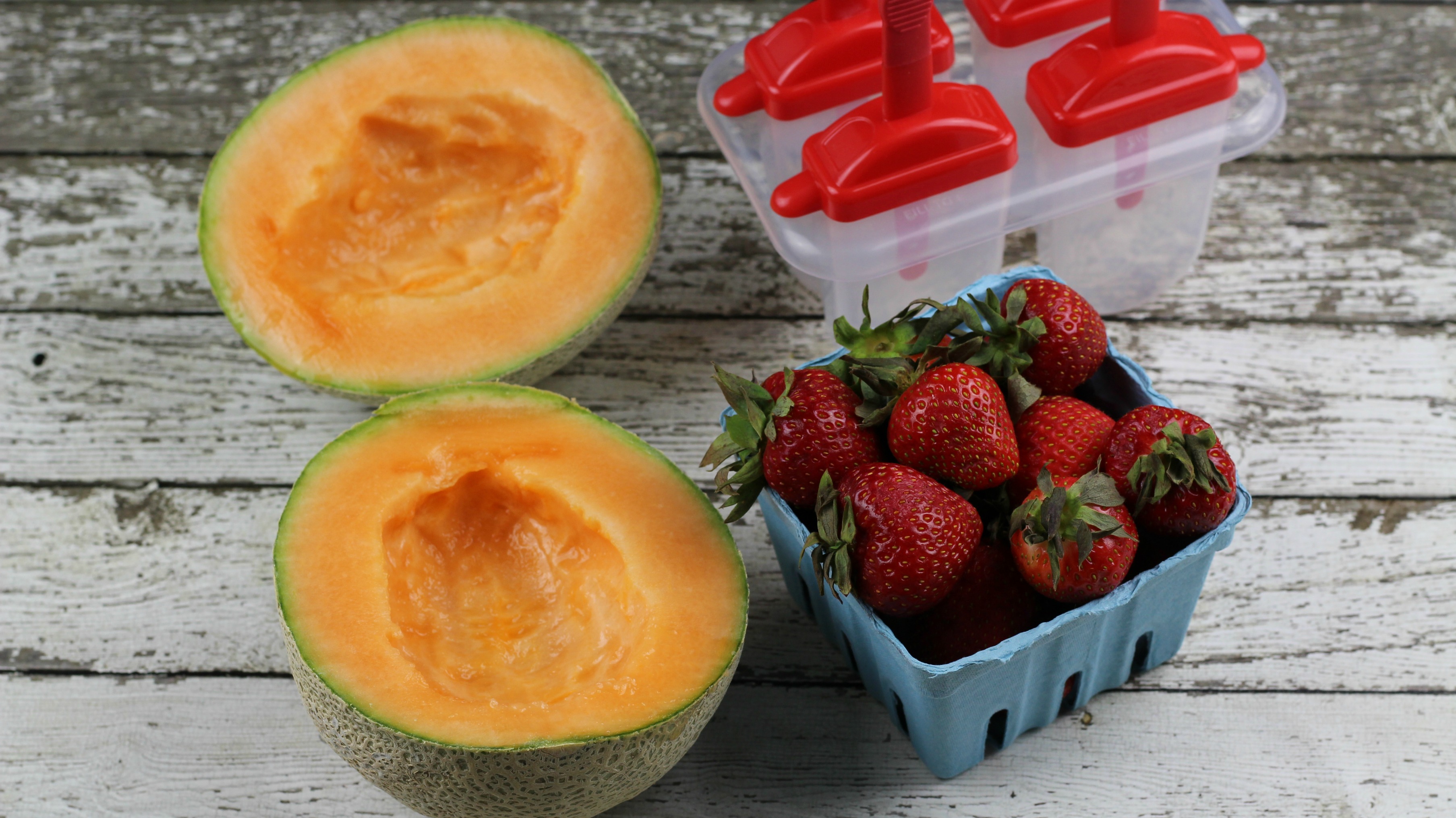Strawberry Cantaloupe Popsicles Ingredients