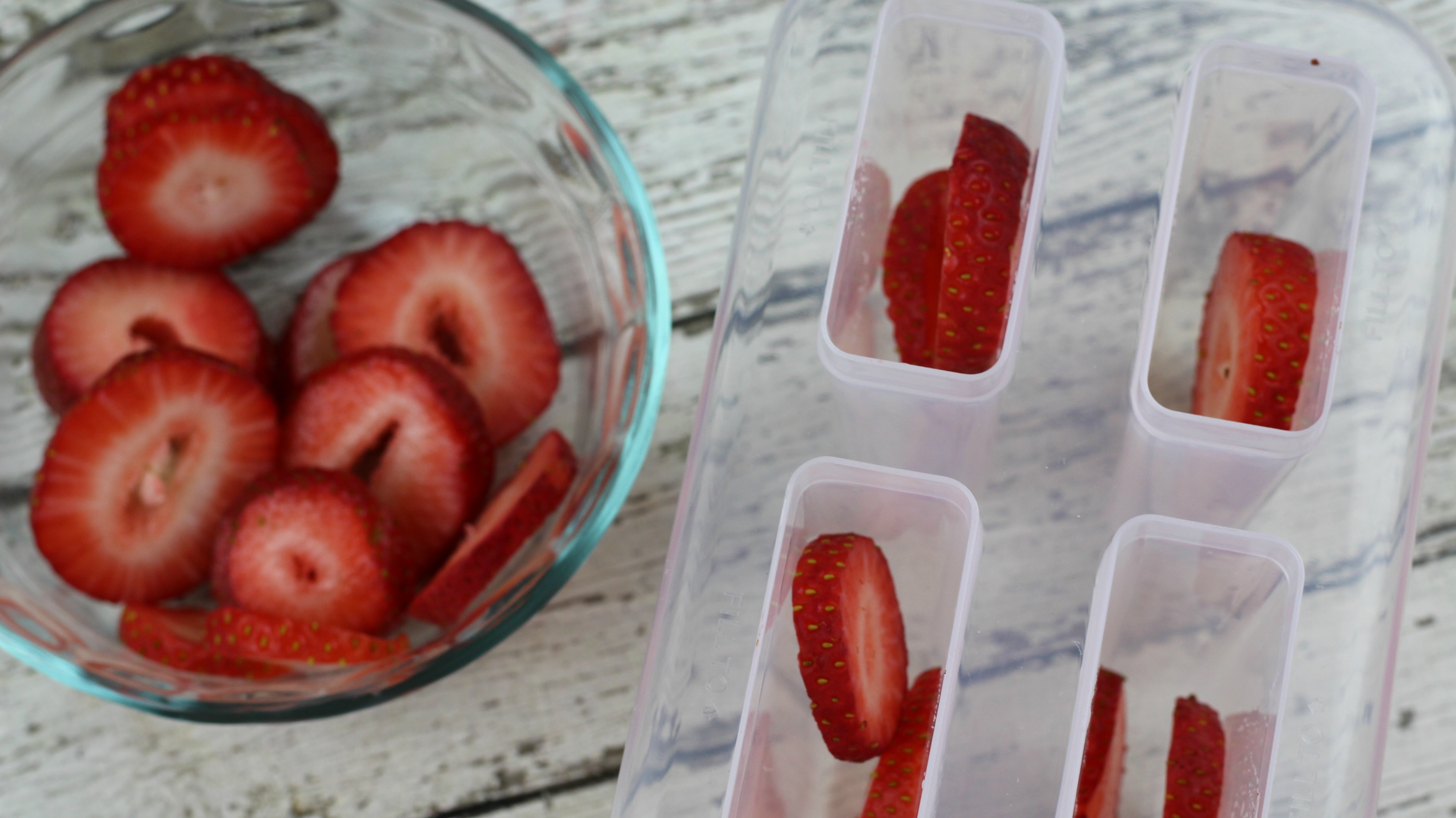 Strawberry Cantaloupe Popsicles Process 5