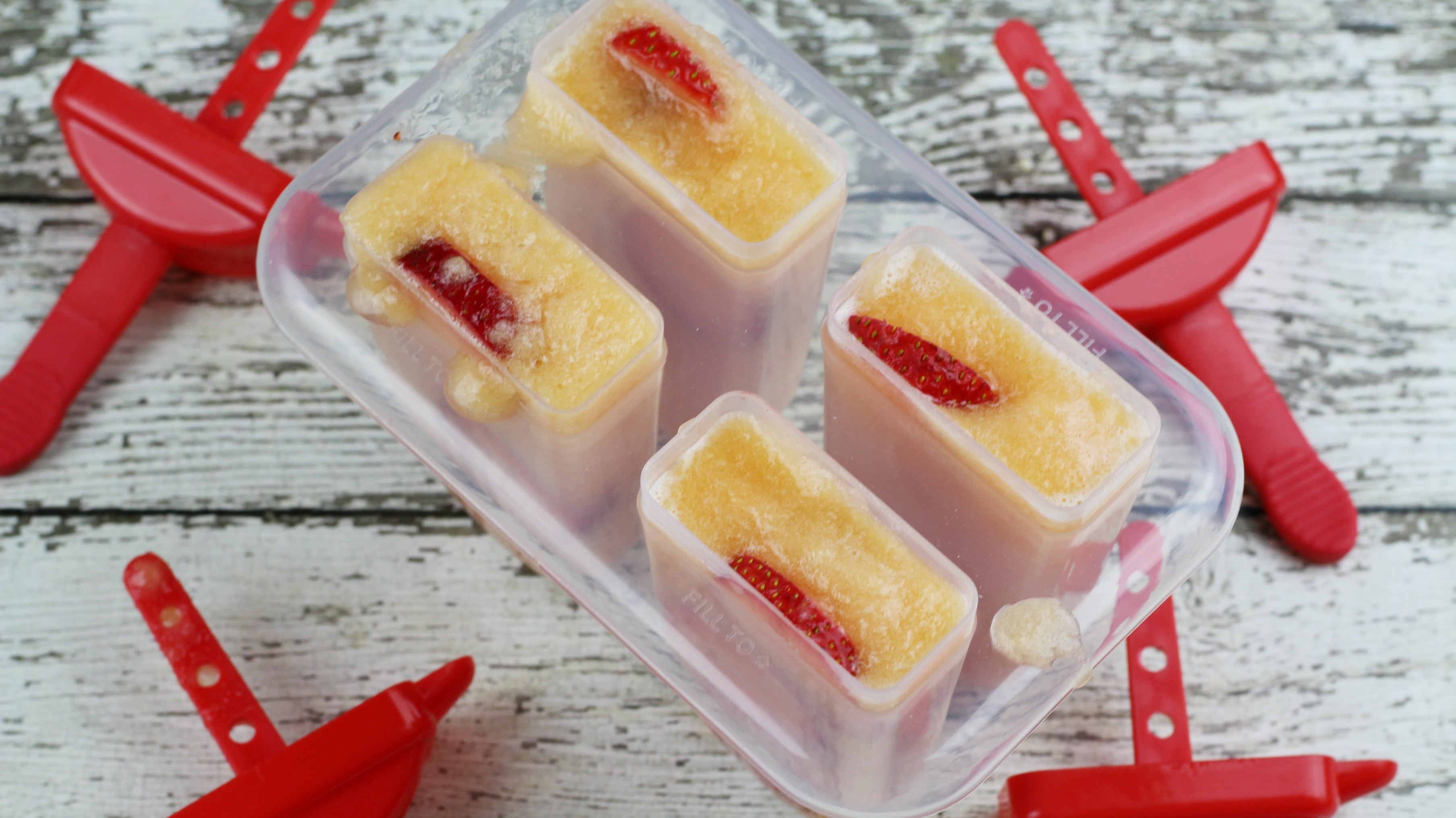 Strawberry Cantaloupe Popsicles Process 6