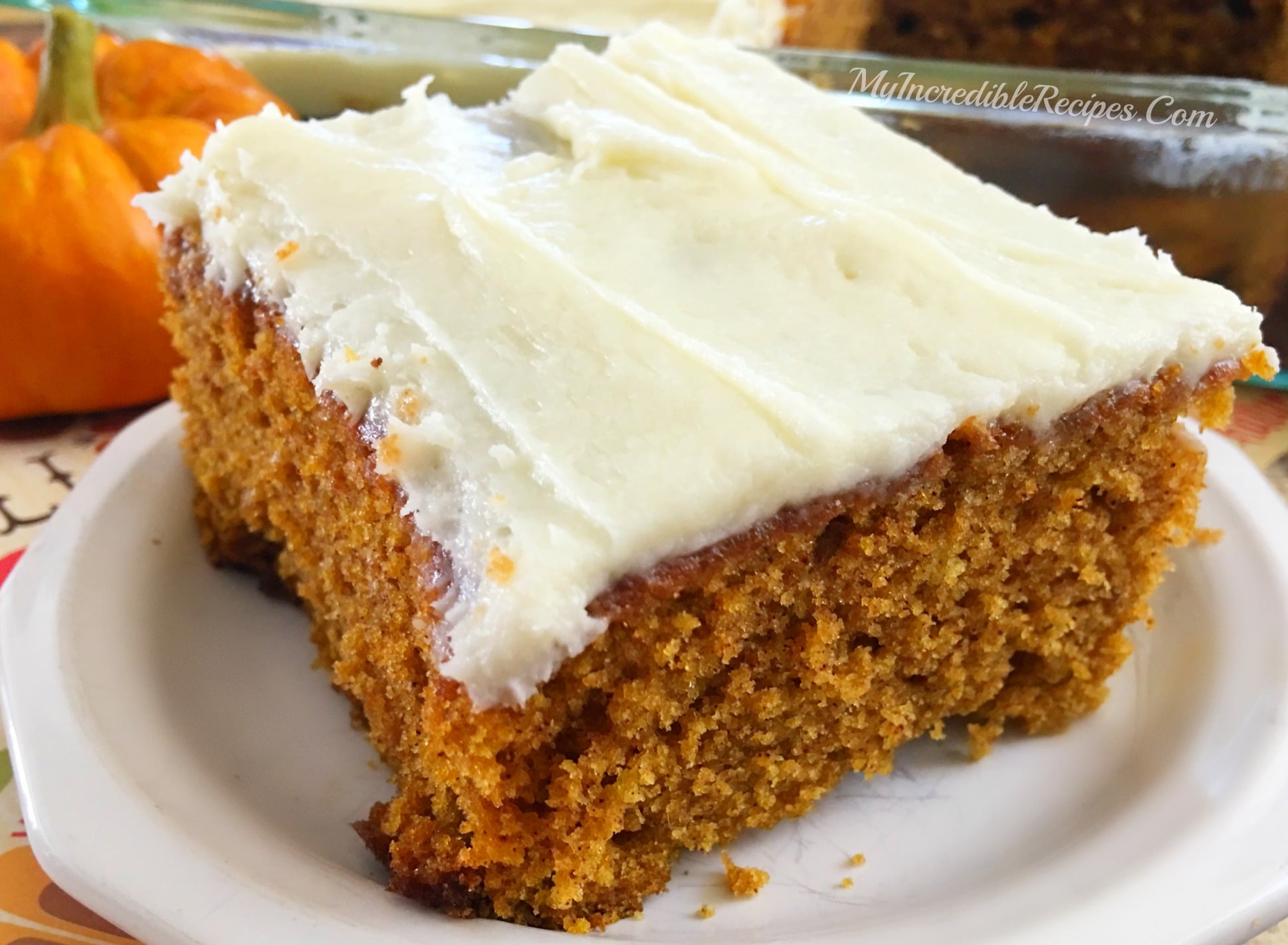 Pumpkin Cake with Cream Cheese Frosting