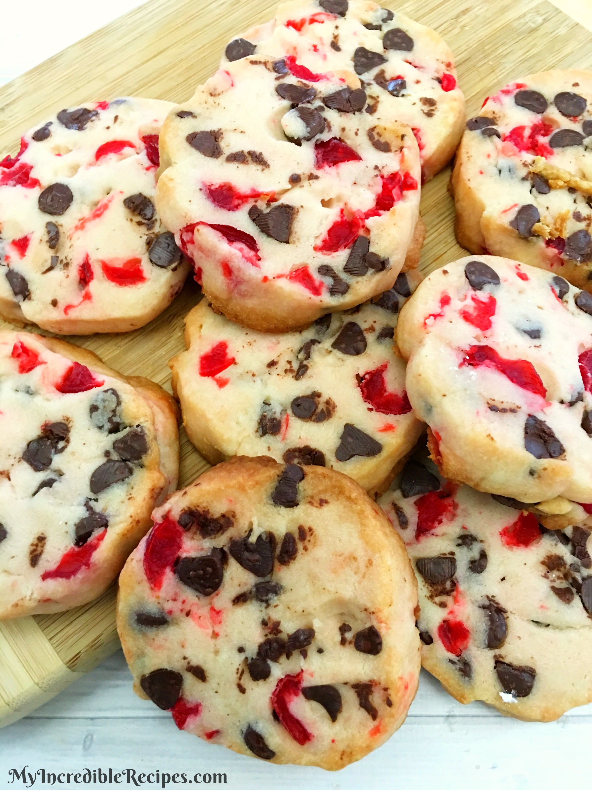 Maraschino Cherry Shortbread Christmas Cookies!