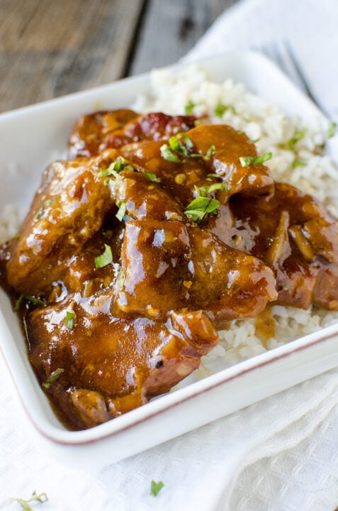 Slow Cooker Garlic Ginger Pork!