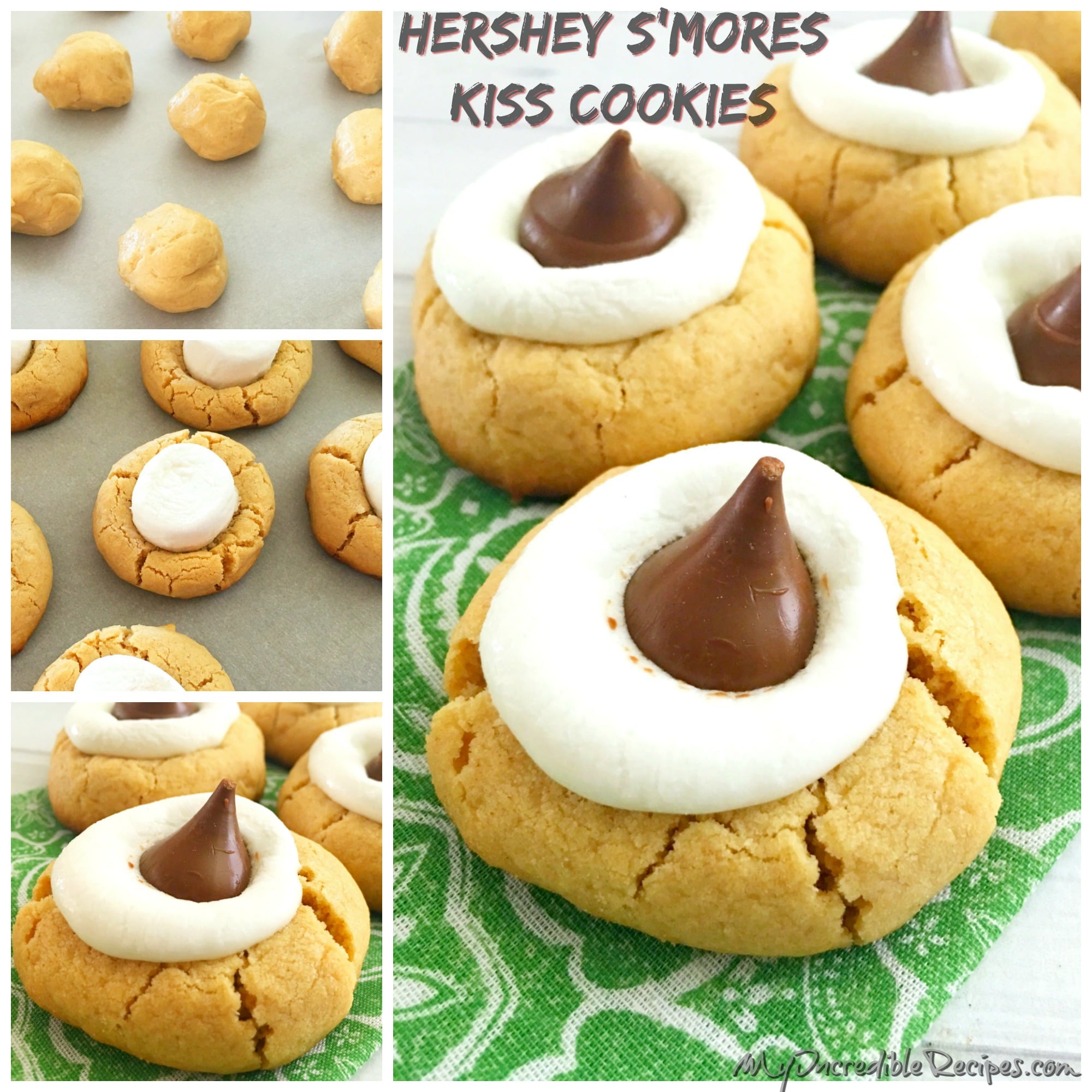 Peanut Butter S’mores Thumbprint Cookies!