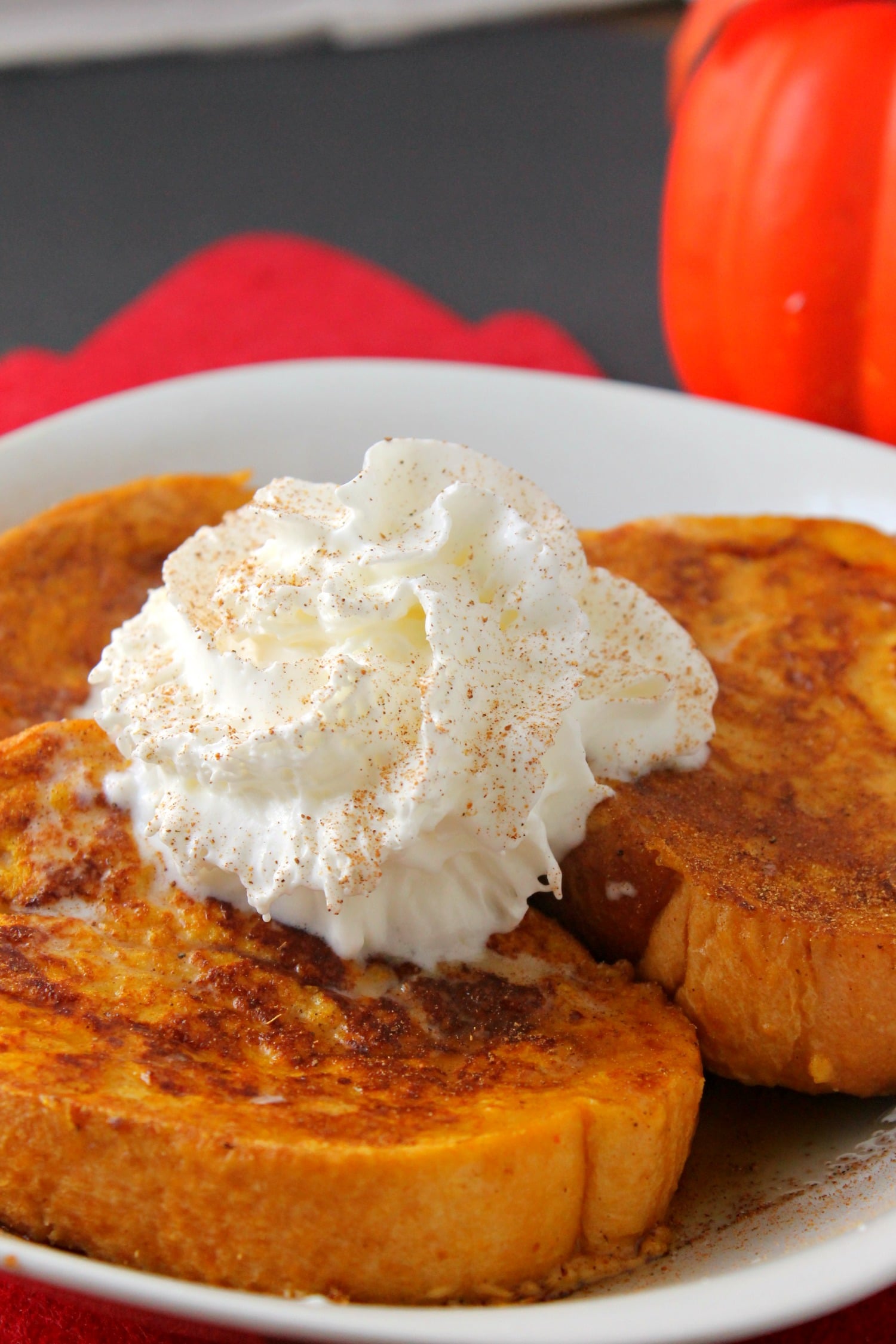 Pumpkin Pie French Toast w/ Homemade Pumpkin Syrup!