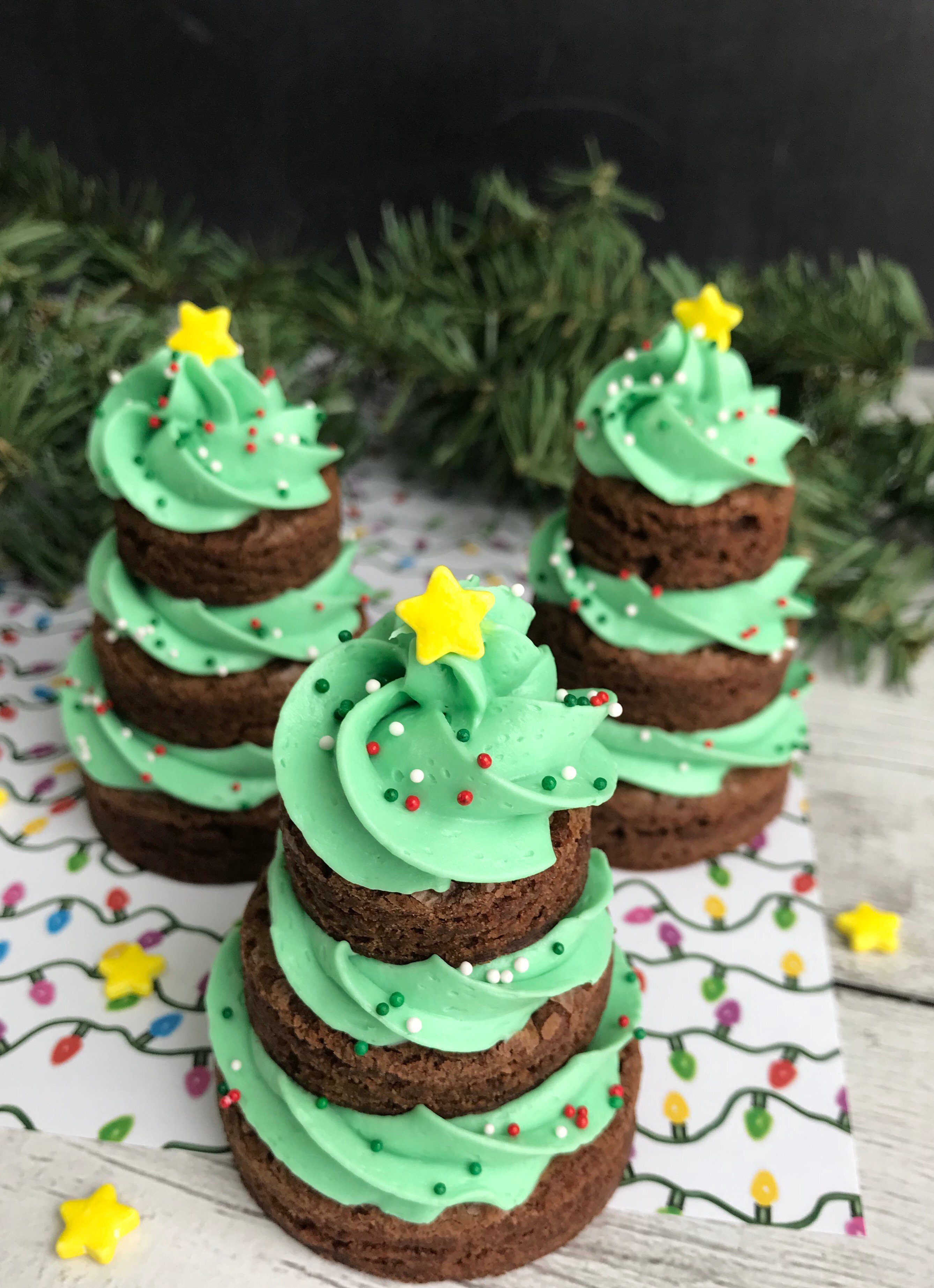 Brownie Christmas Trees!