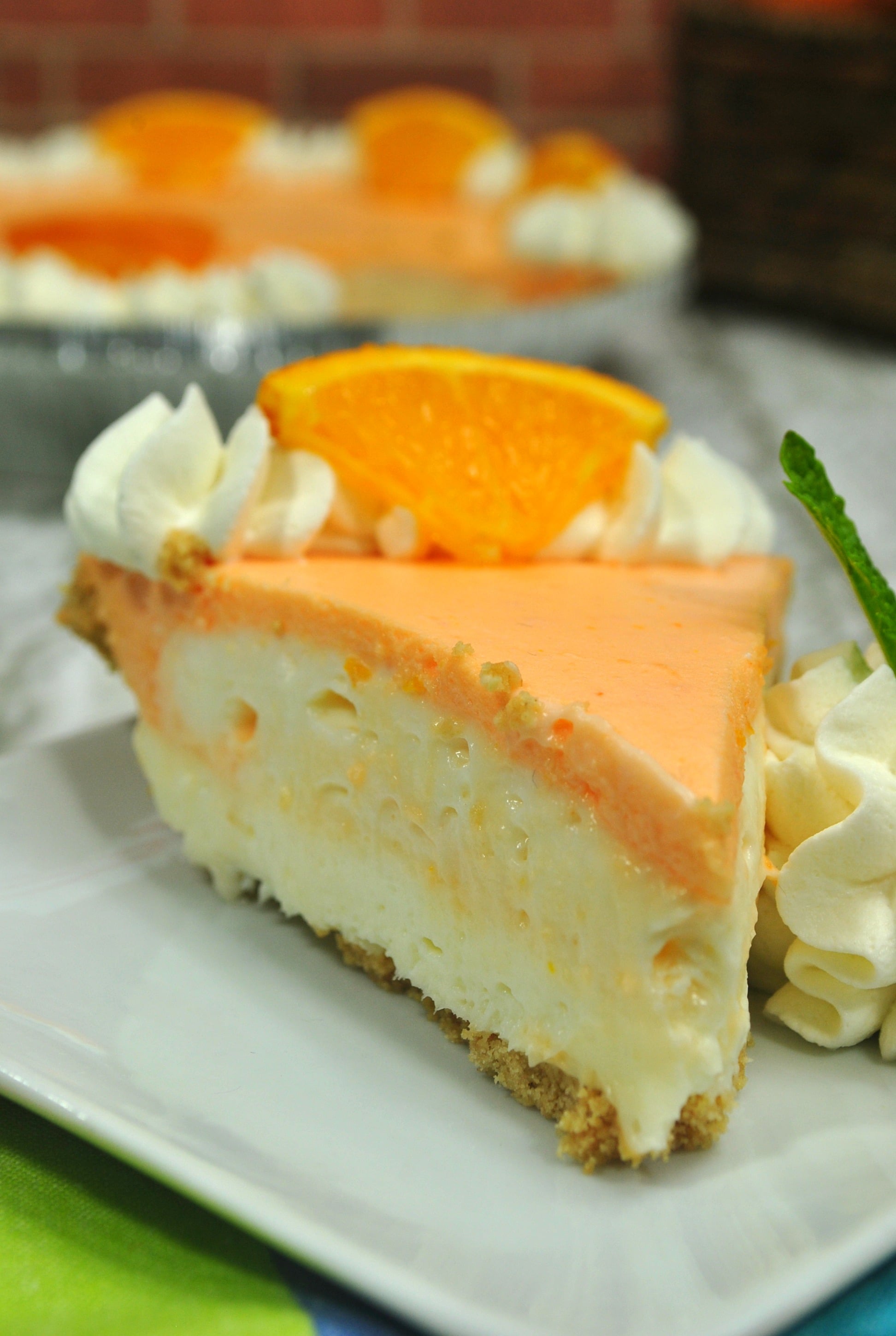 No Bake Orange Creamsicle Cheesecake!