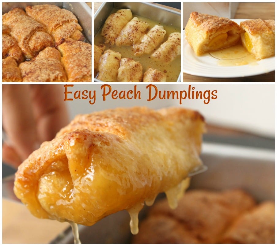 Easy Peach Dumplings!