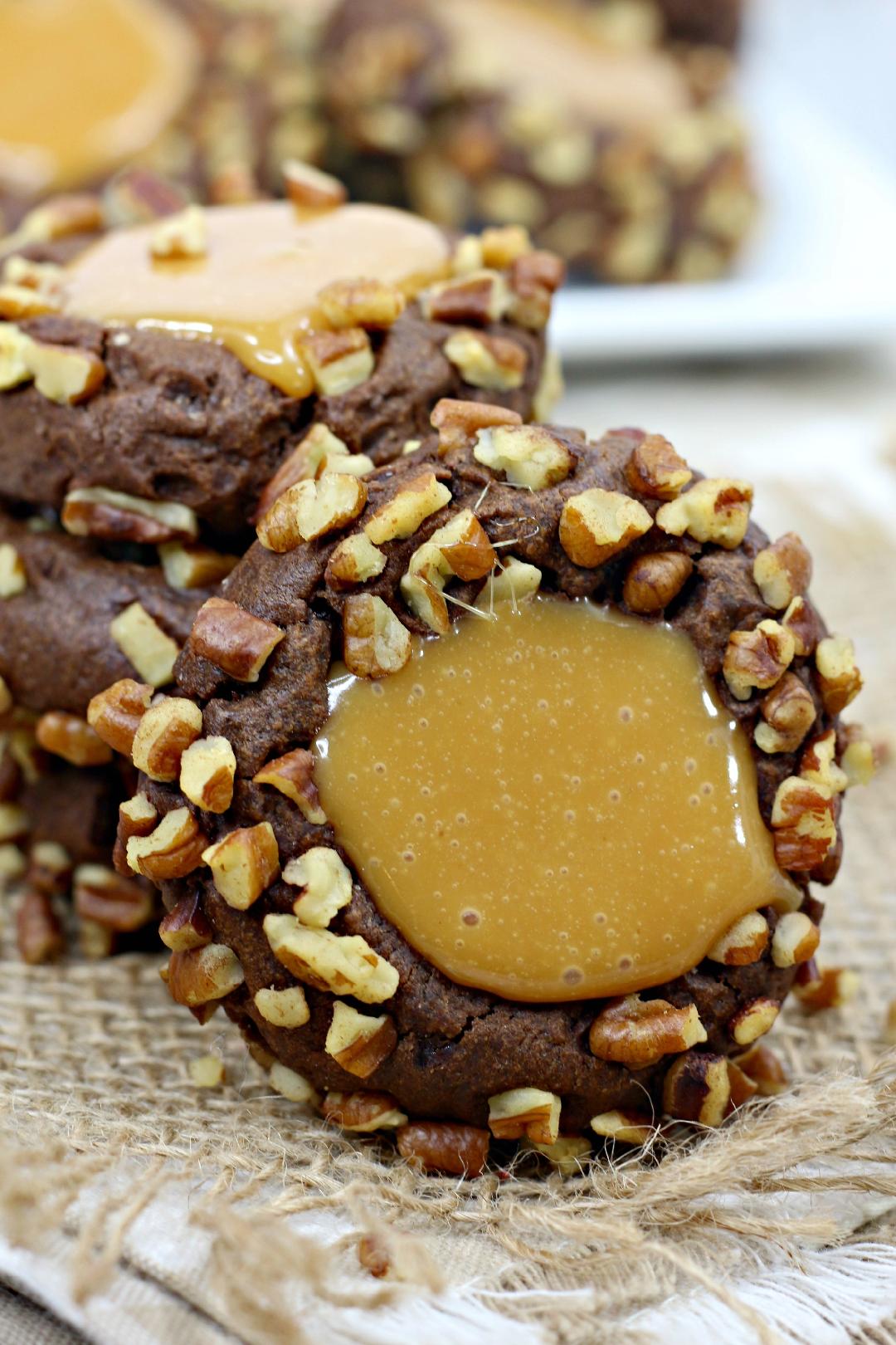 Turtle Thumbprint Cookies