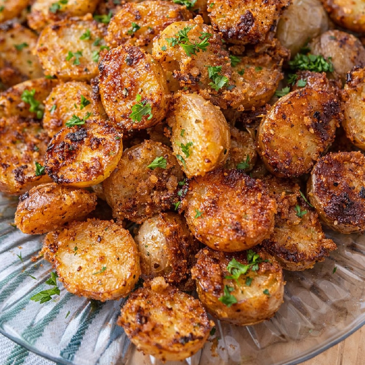 Crispy Garlic Parmesan Potatoes