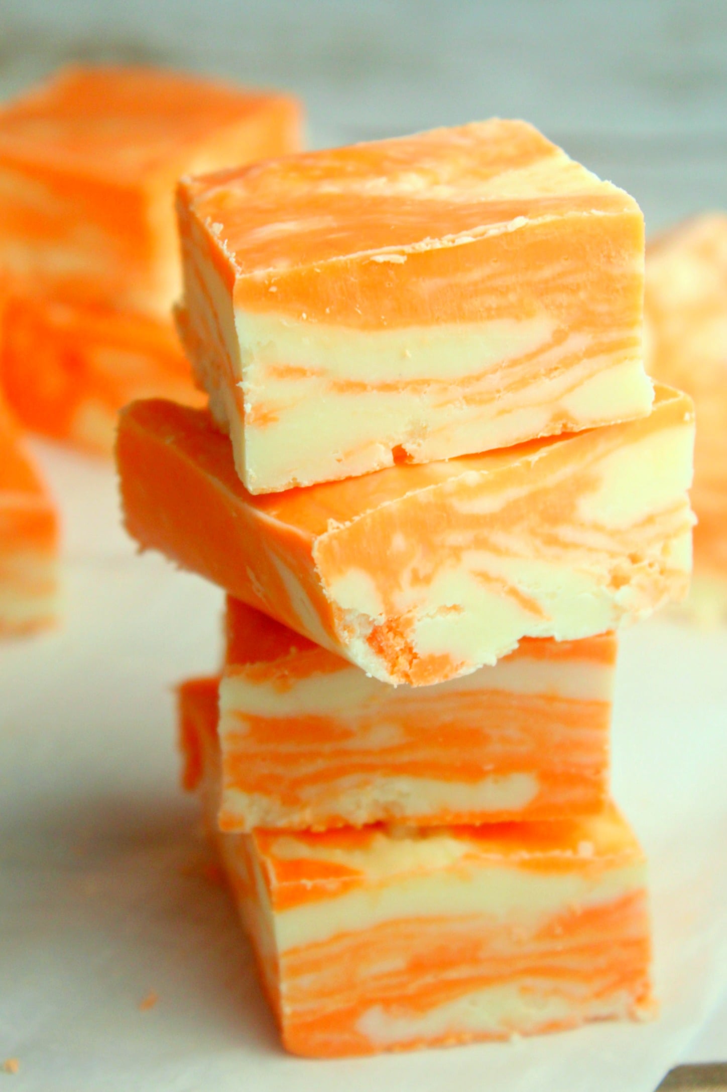 No Bake Orange Creamsicle Fudge!