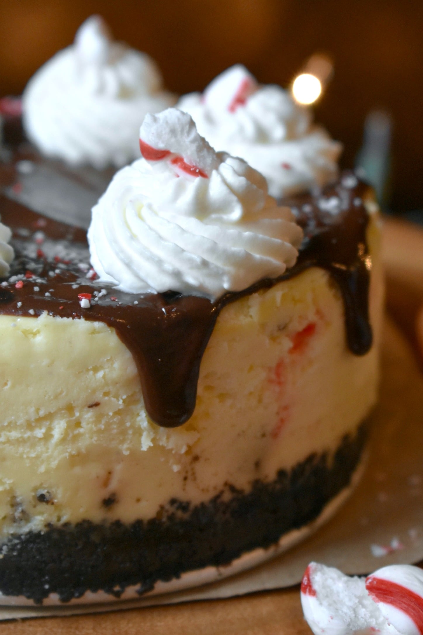 Instant Pot Peppermint Bark Cheesecake!