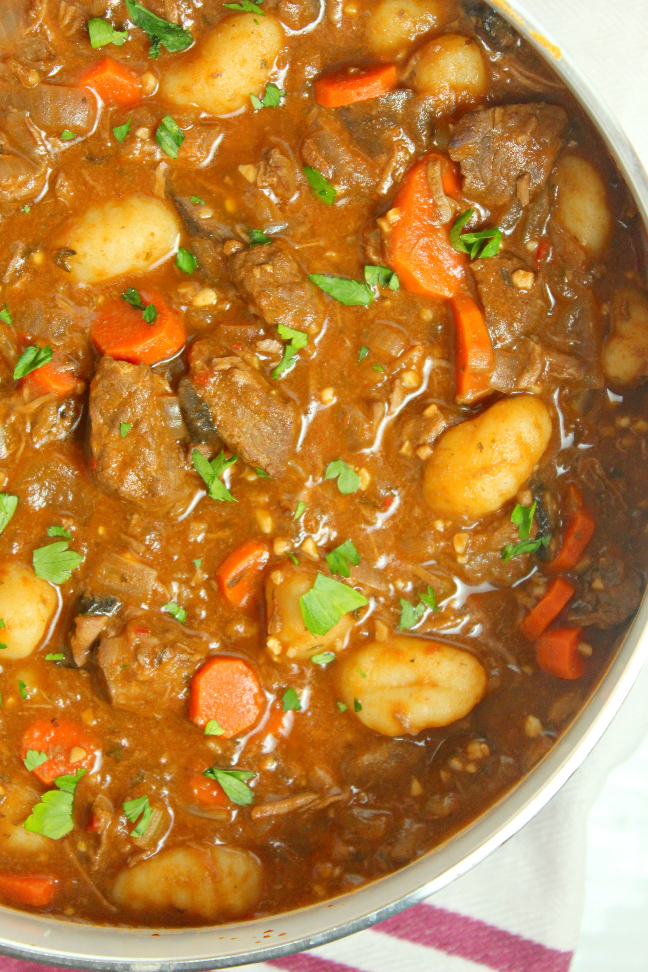 Chunky Beef and Gnocchi Soup!