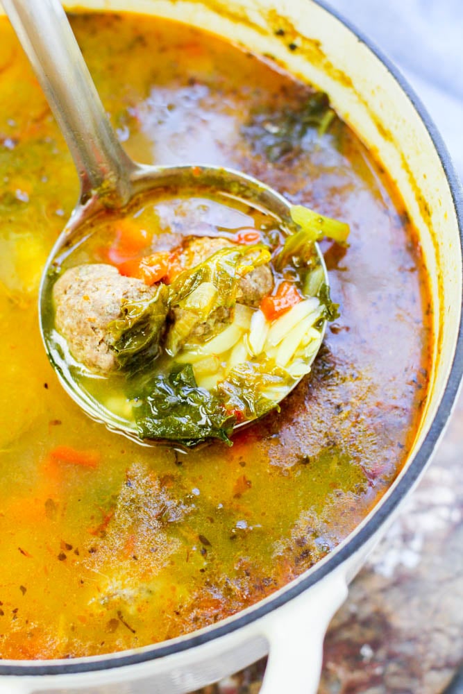 The Best Tuscan Meatball Soup!