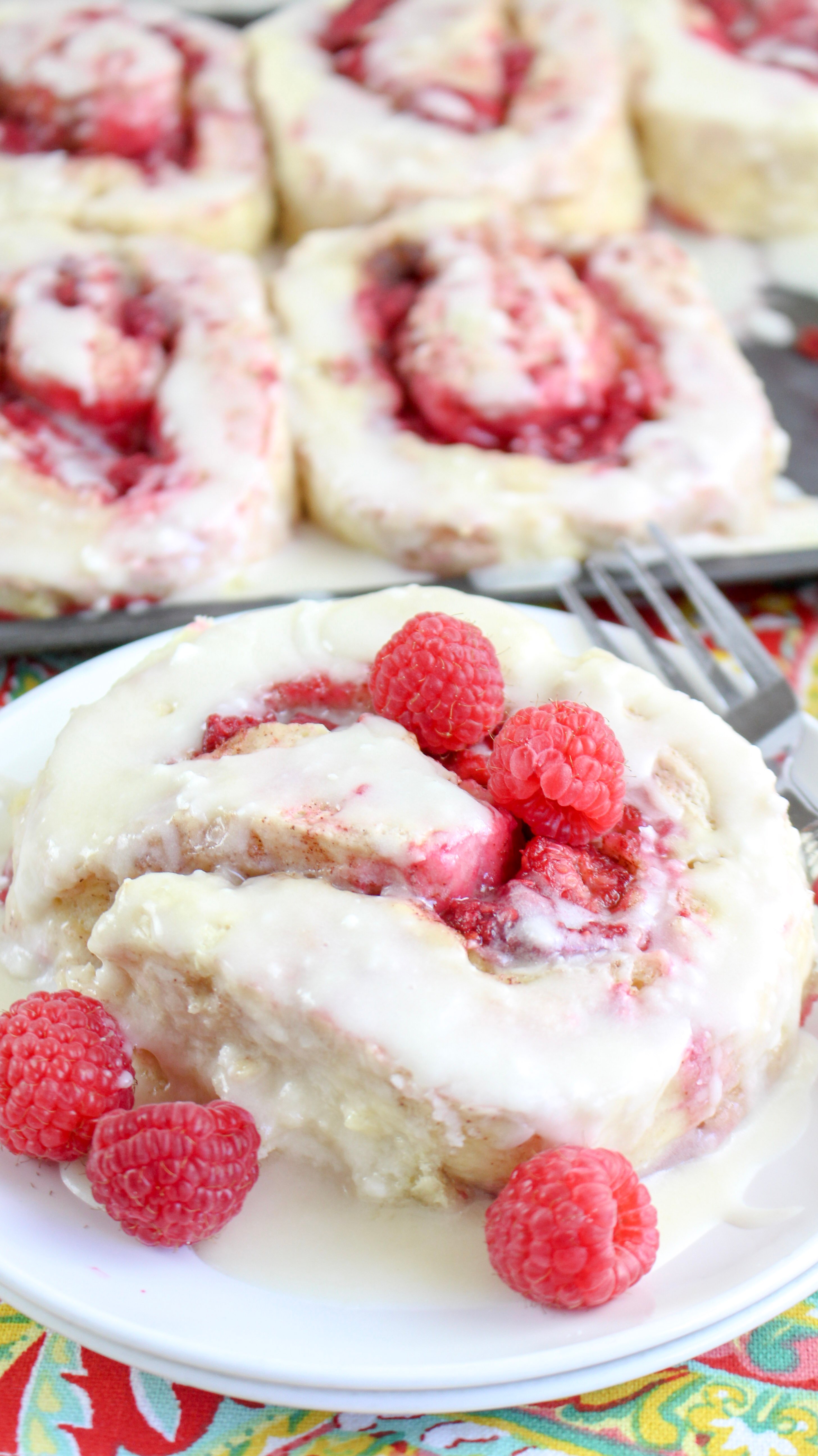 Decadent Raspberry Cinnamon Rolls