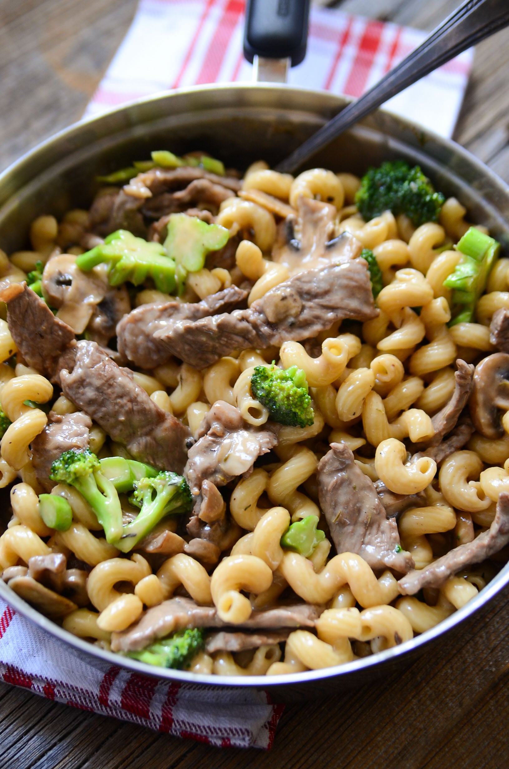 Beef Mushroom And Broccoli Pasta
