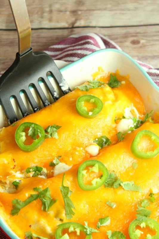 Steak Enchiladas with a Cheesy Cream Sauce