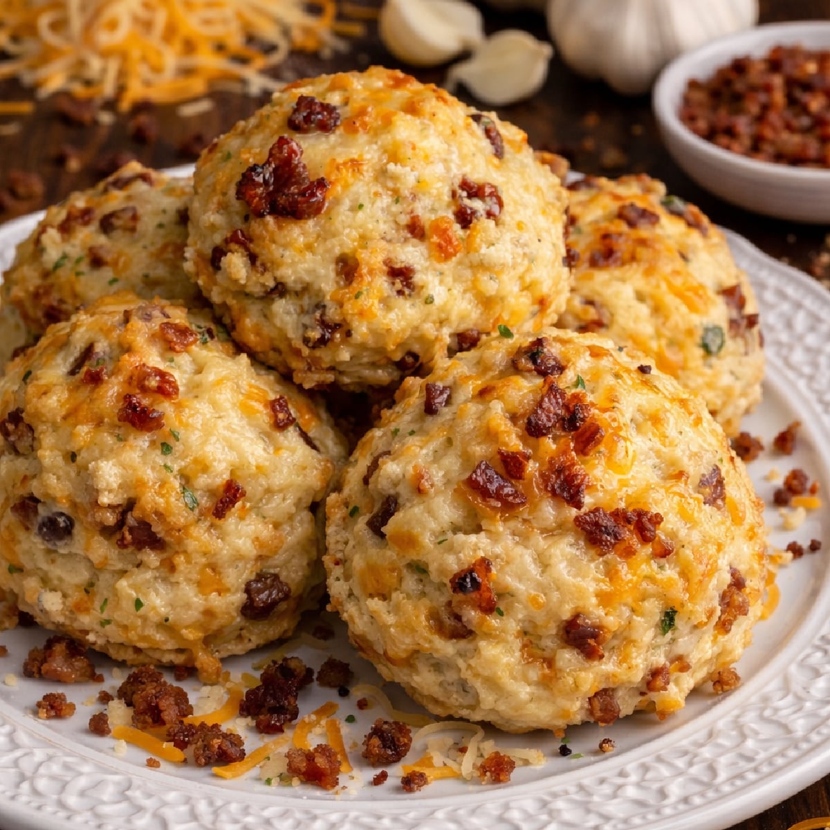 Cheesy Bacon Garlic Biscuits