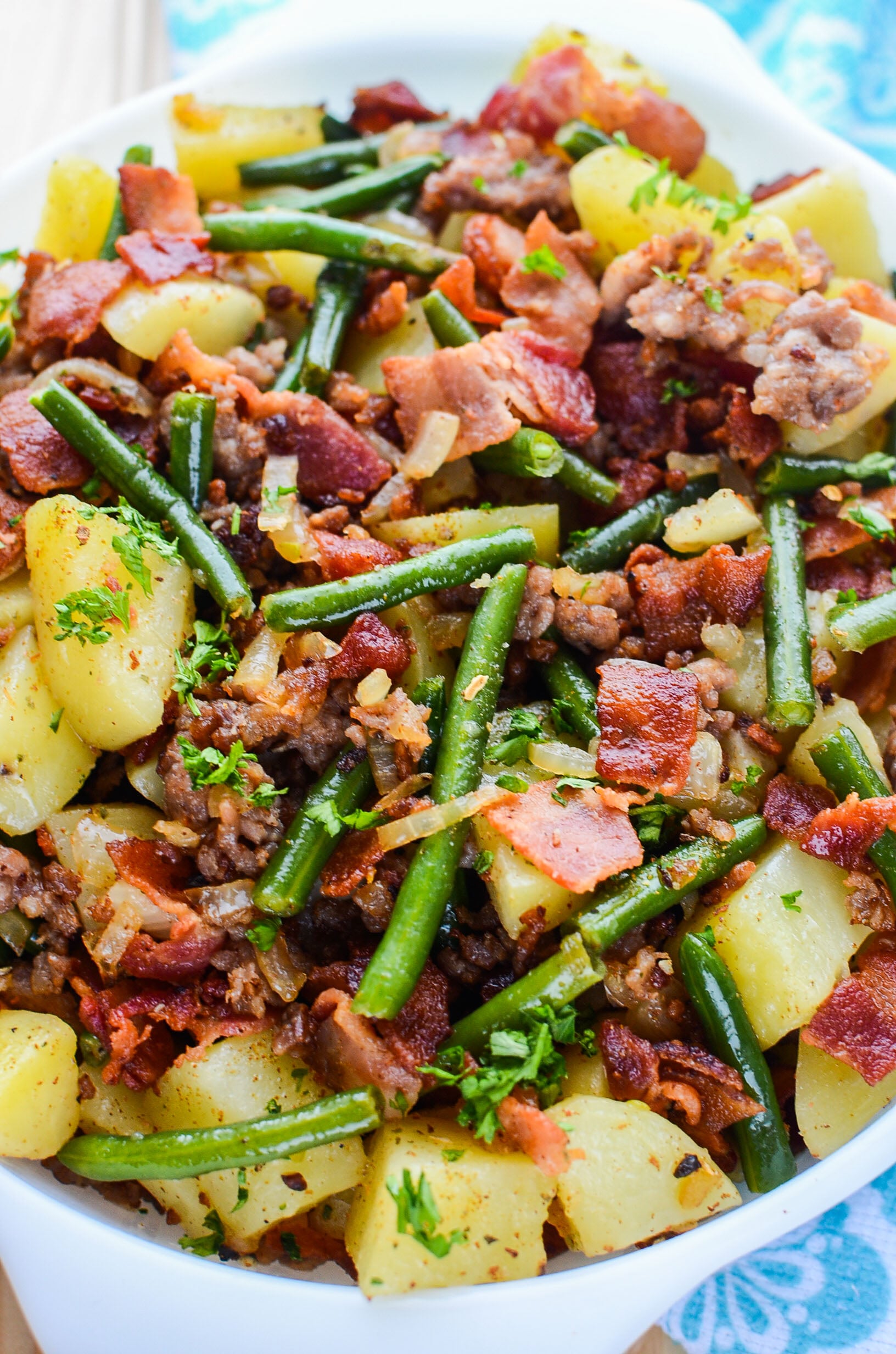 Southern Sausage Potatoes & Green Beans!