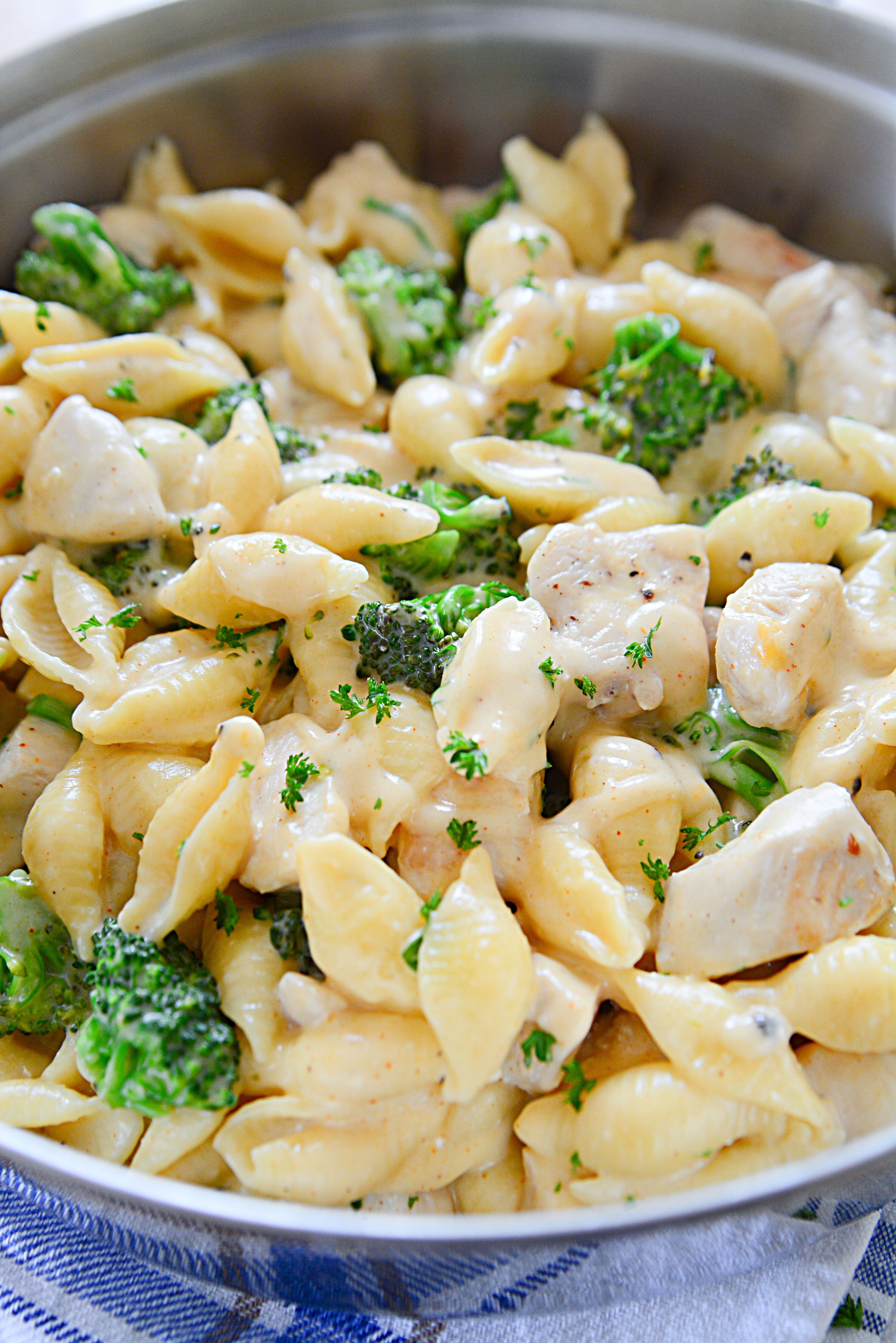 Cheesy Chicken & Broccoli Shells