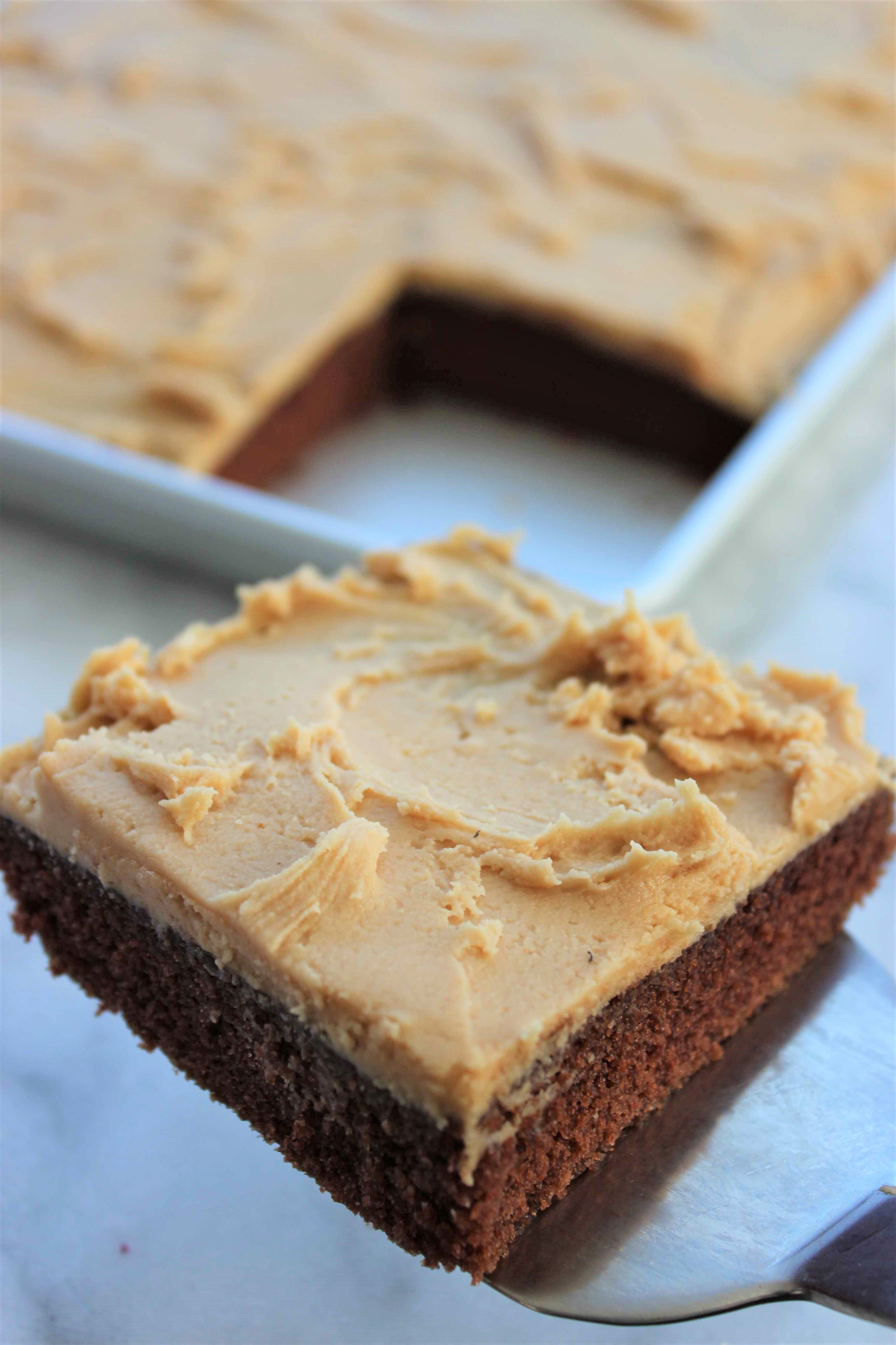 Texas Sheet Cake with Peanut Butter Frosting
