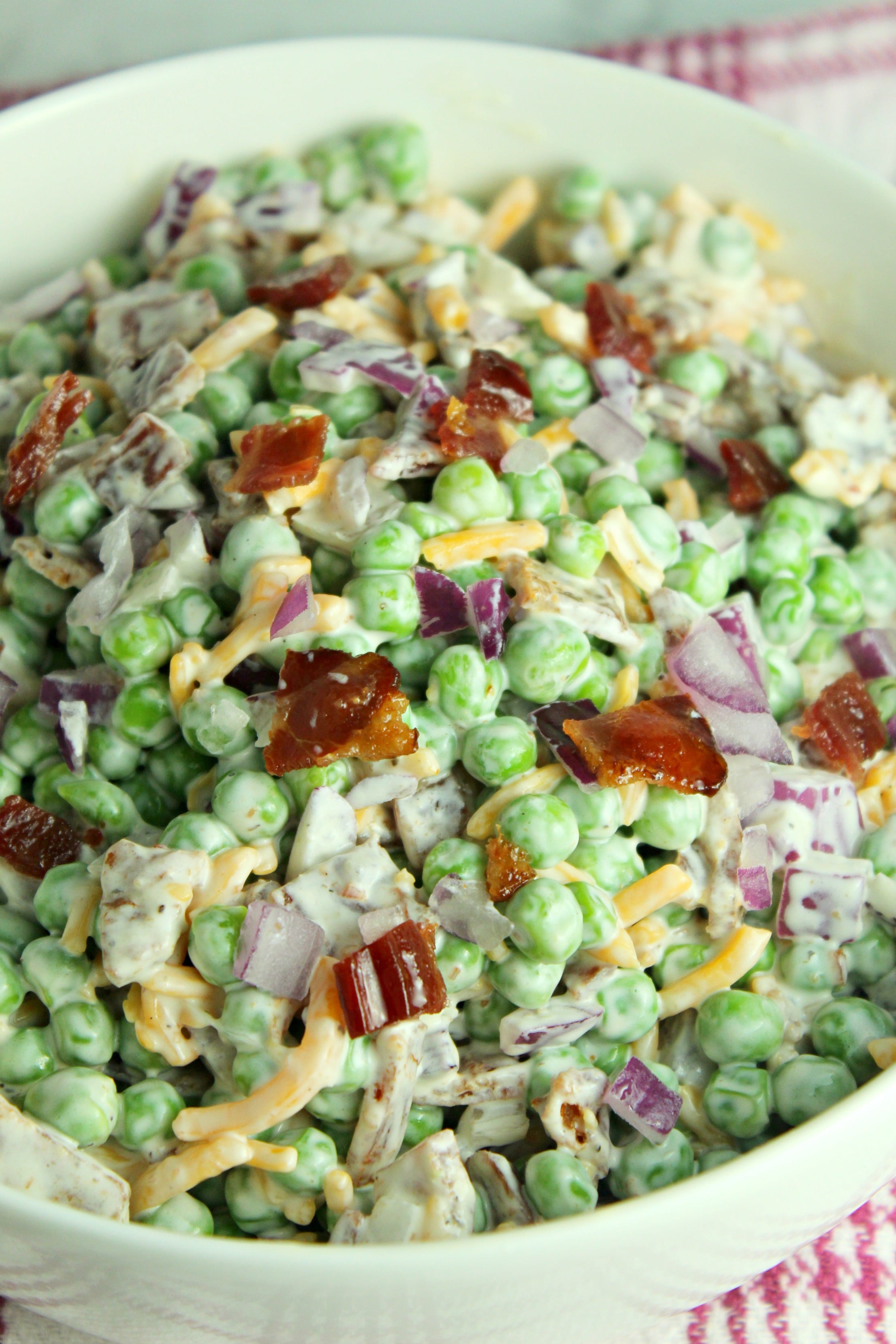Creamy Bacon Pea Salad