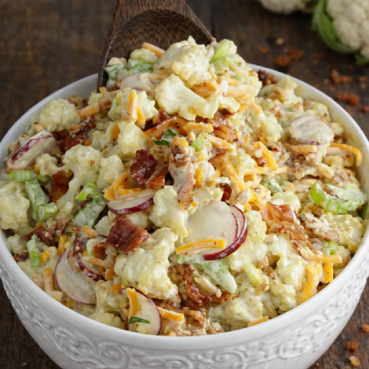 Loaded Cauliflower Salad (Low Carb)