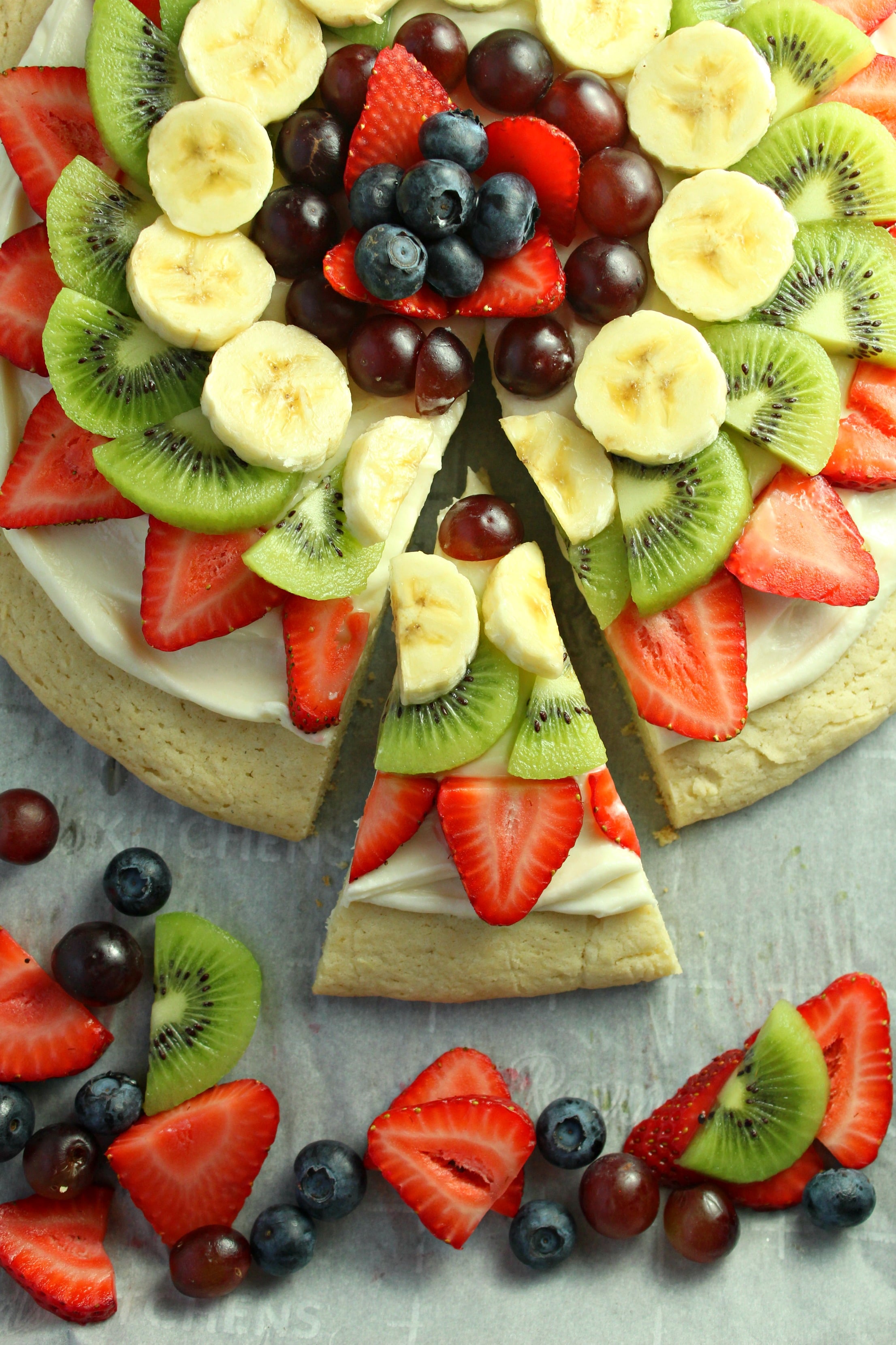 Fruit Pizza on a Sugar Cookie Crust