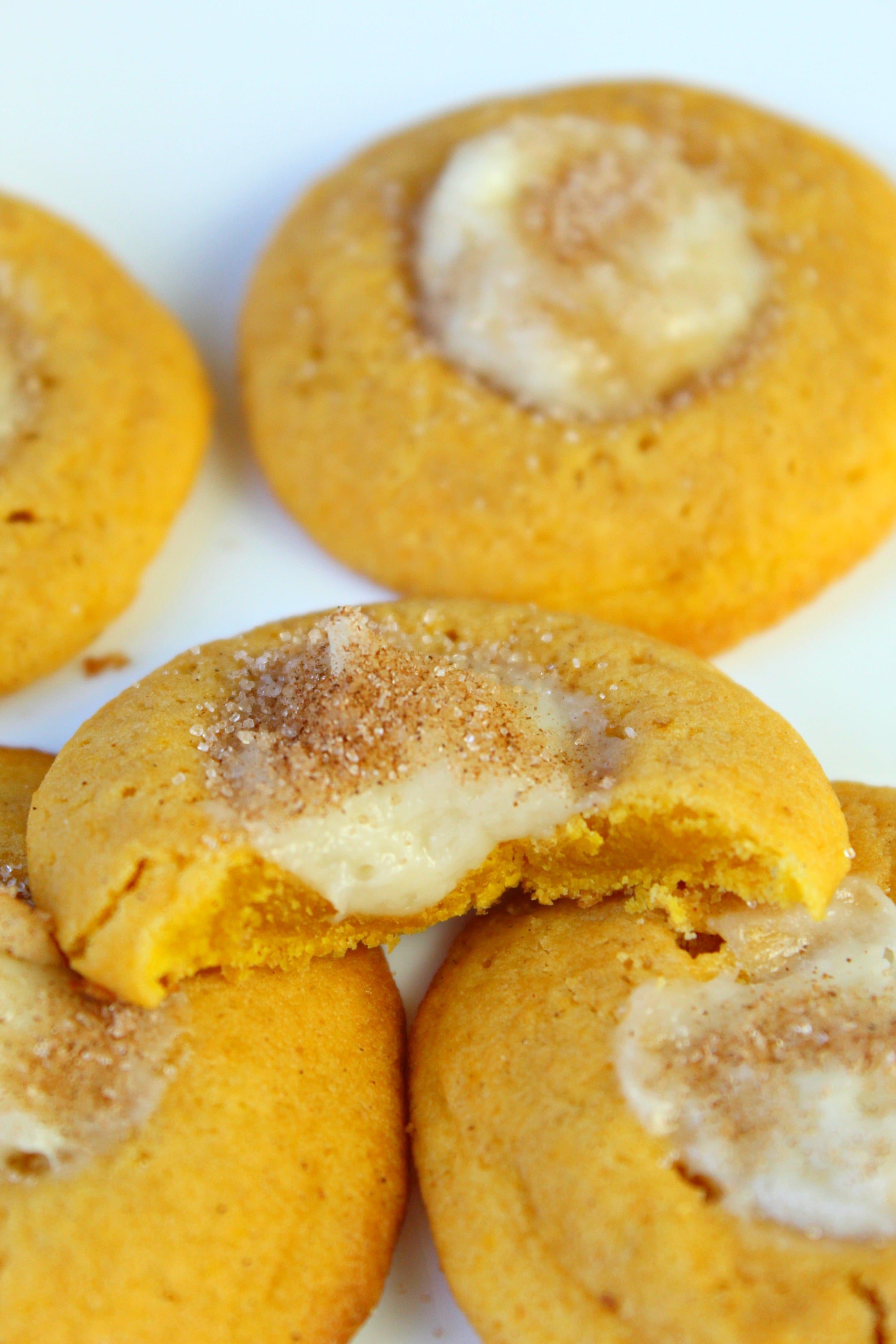 Pumpkin Cheesecake Thumbprint Cookies