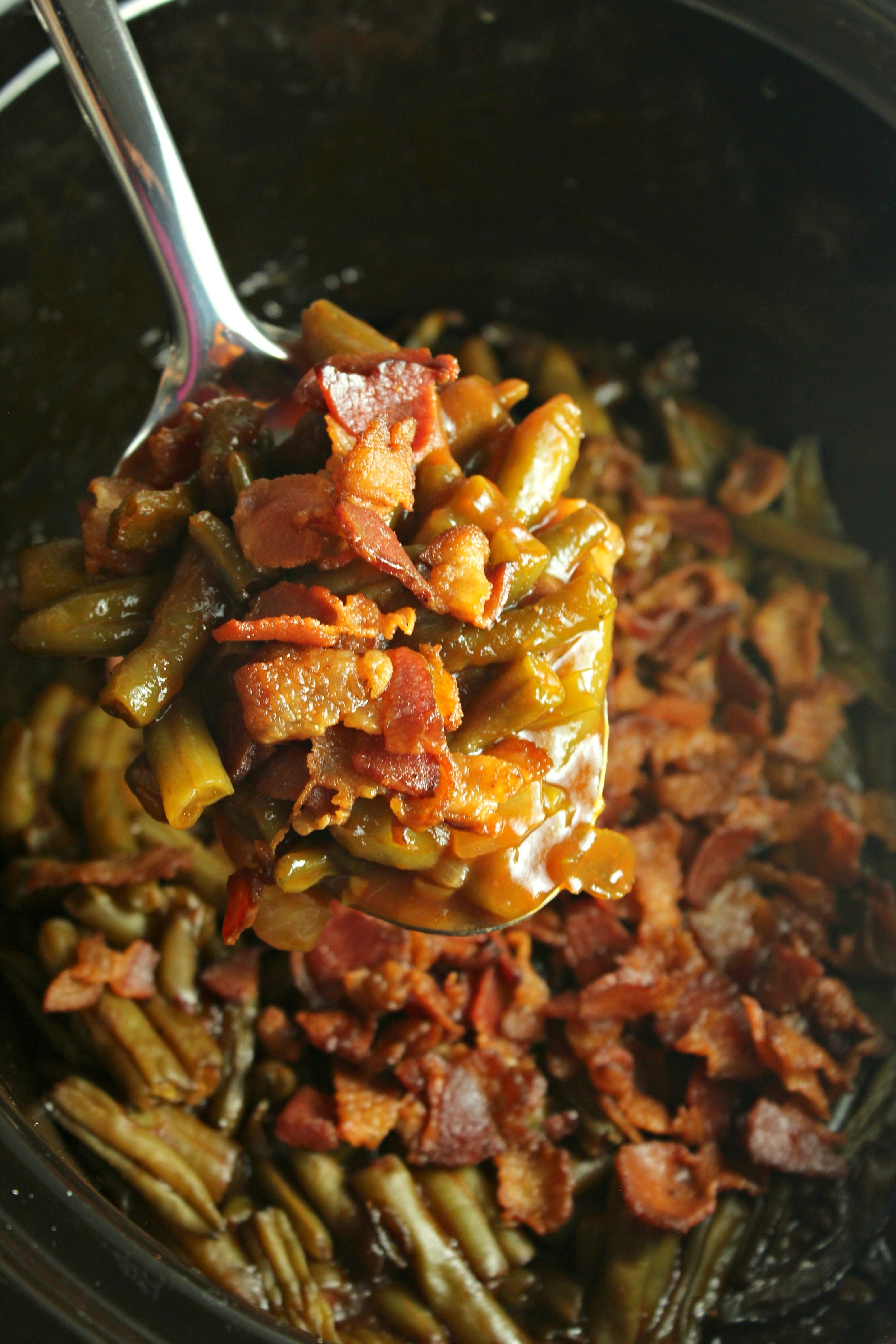 Slow Cooker Smothered Barbecue Green Beans