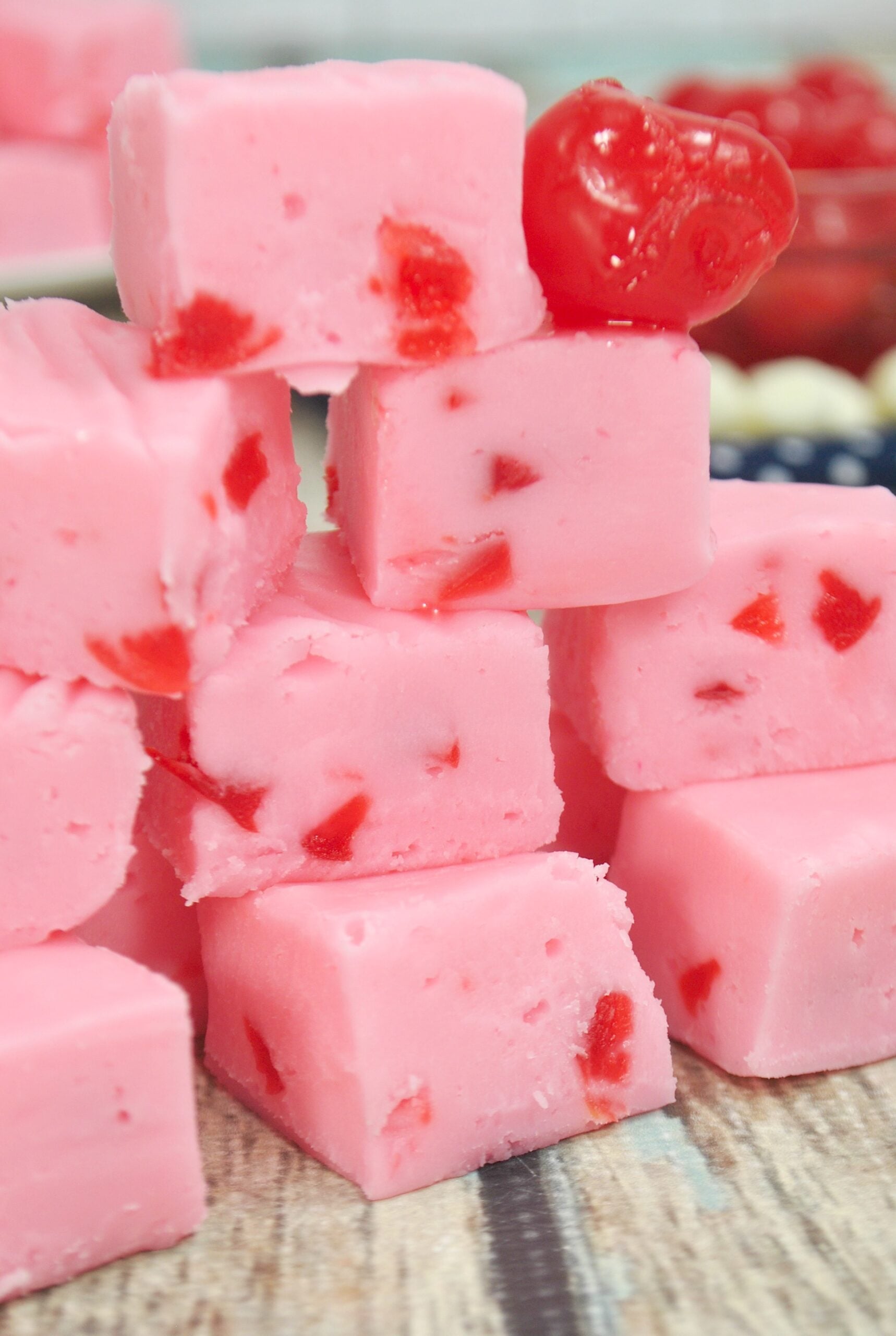 Creamy Cherry Fudge (No Bake)
