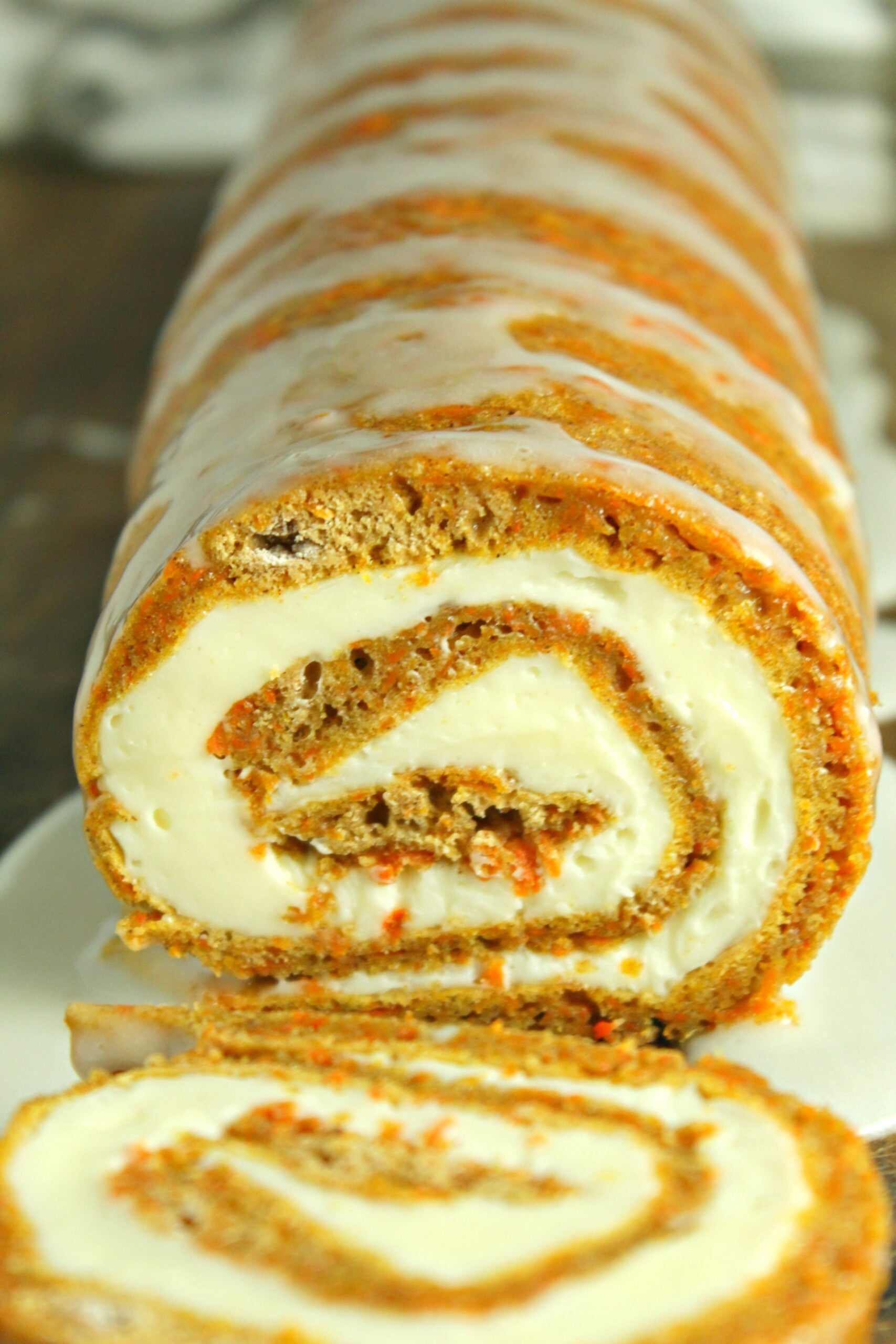 Carrot Cake Roll with Cream Cheese Frosting Filling
