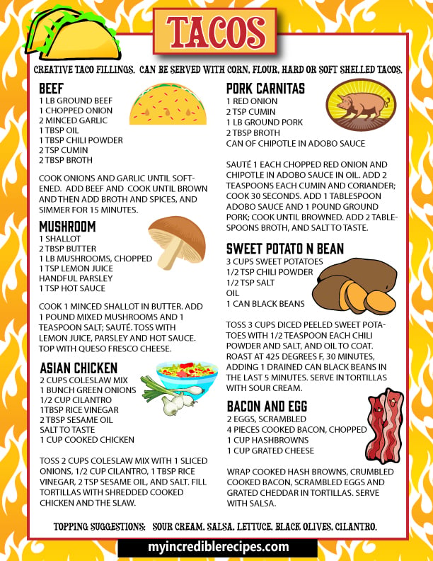 Six Homemade Taco Recipes