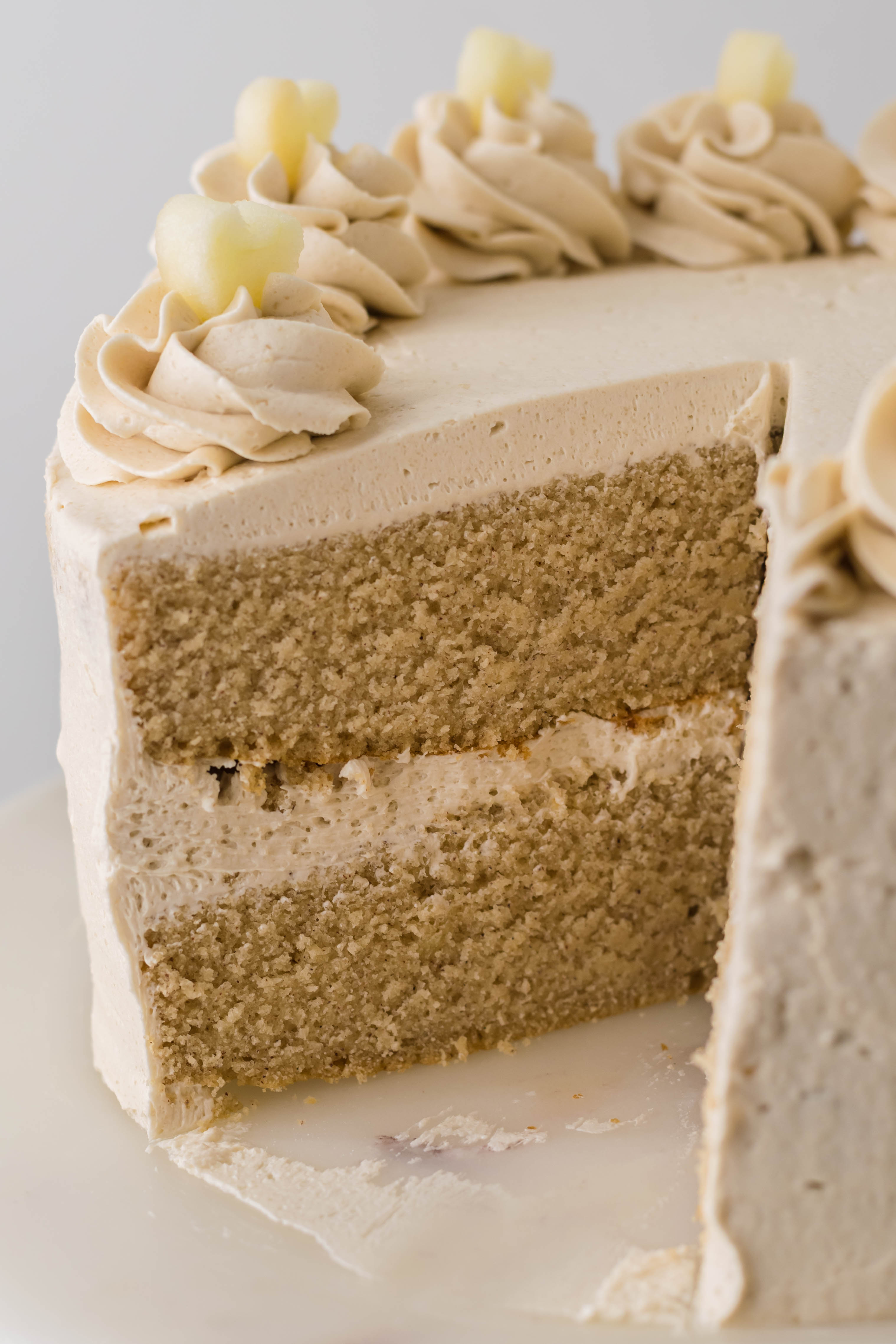 Apple Cider Cake with Brown Sugar Buttercream Frosting