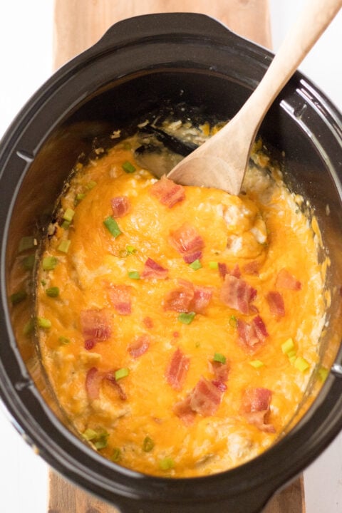 Slow Cooker Cheesy Crack Chicken and Rice