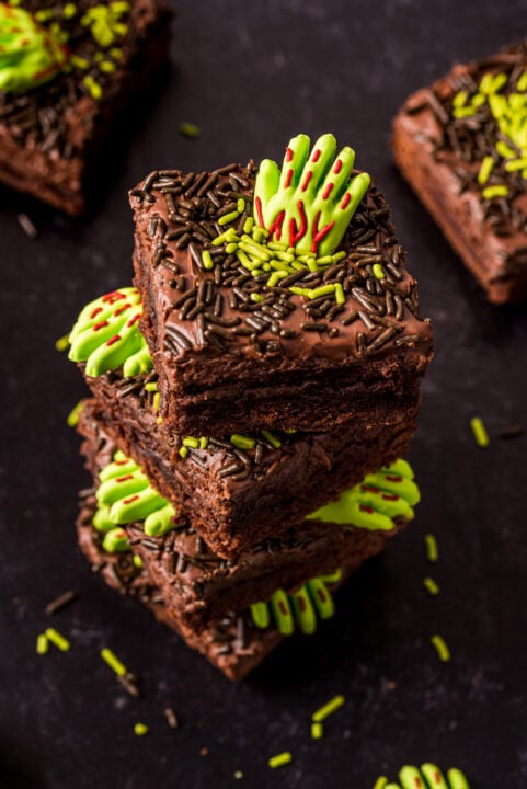 Frosted Zombie Brownies