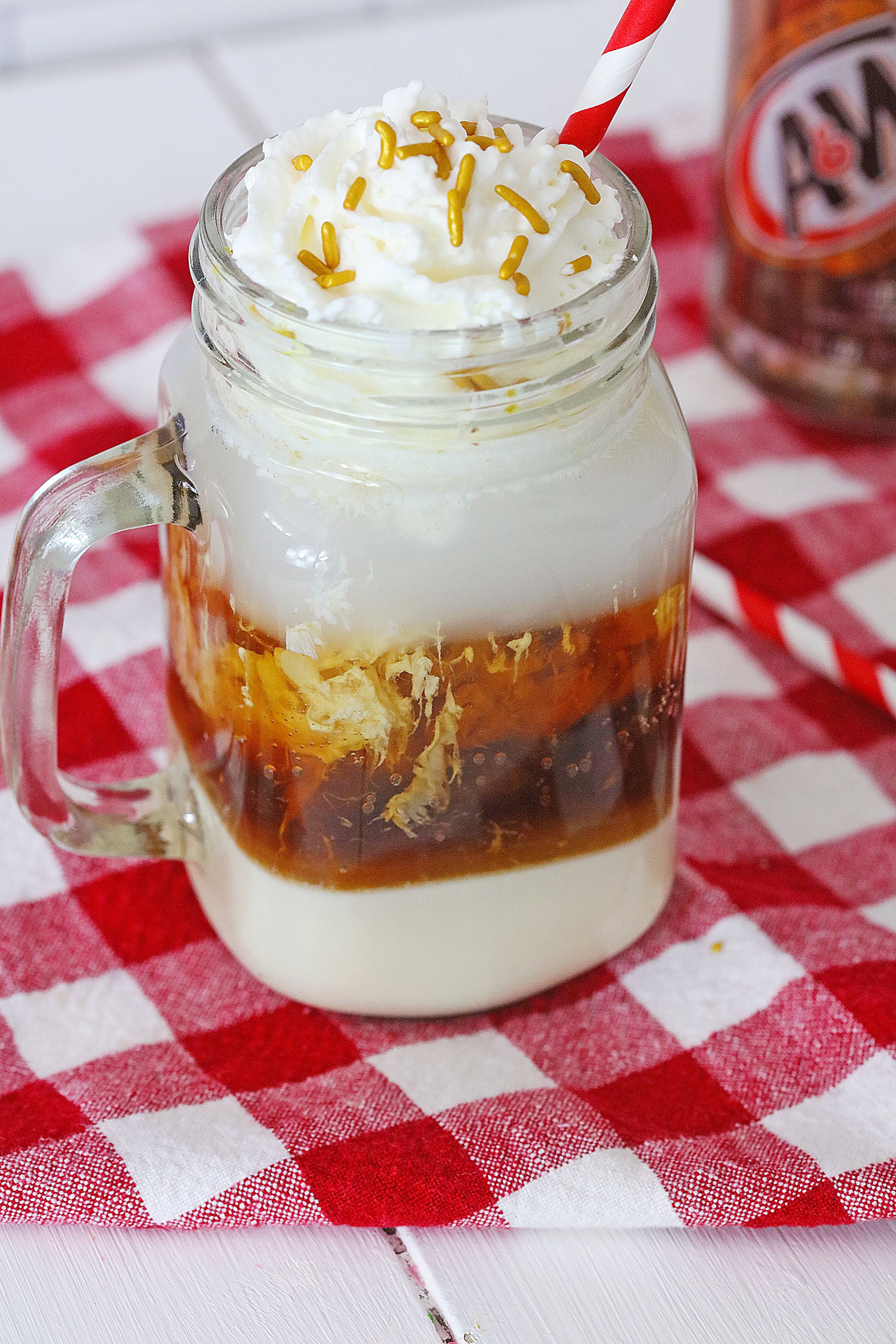 Layered Root Beer Float Cocktail