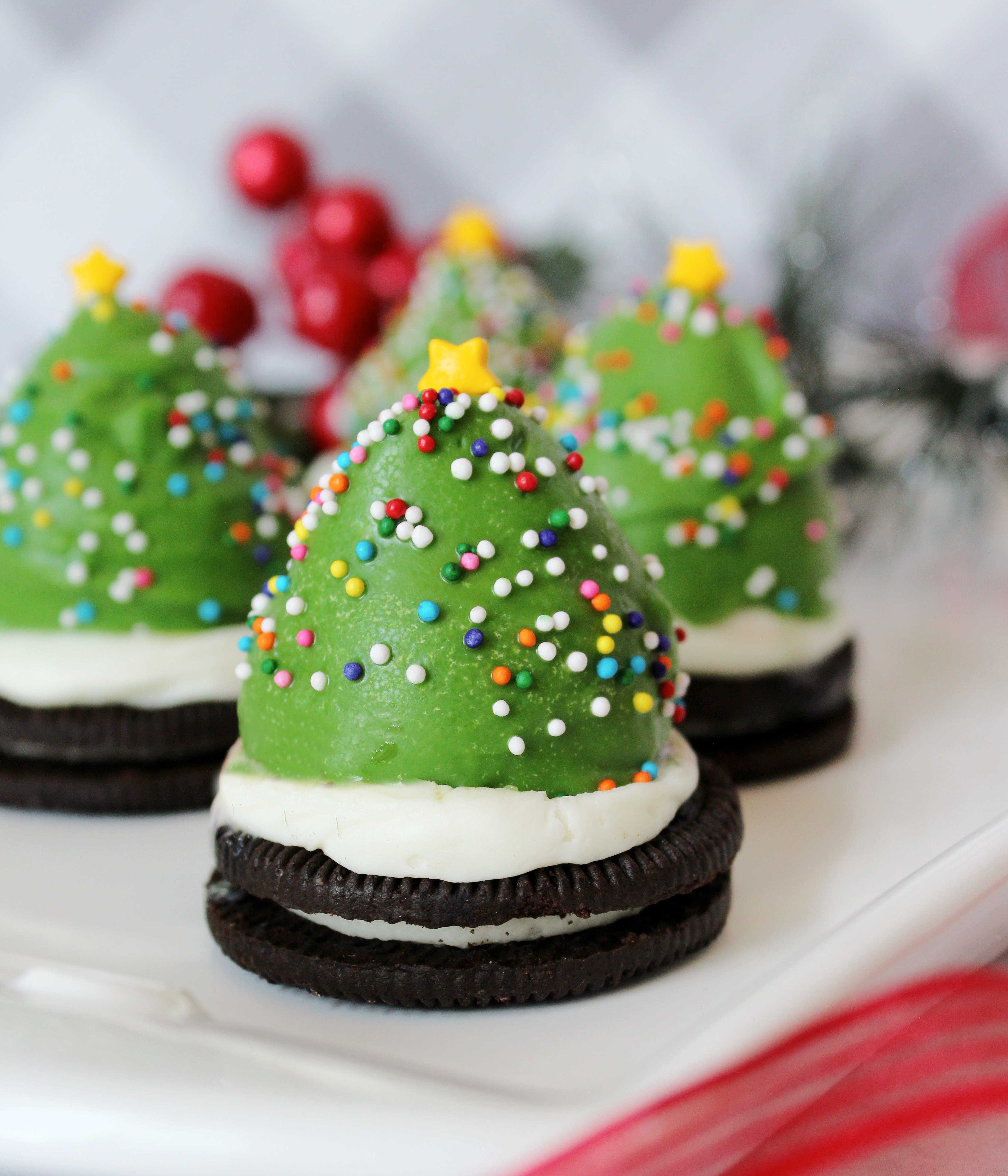 Chocolate Covered Strawberry Christmas Trees