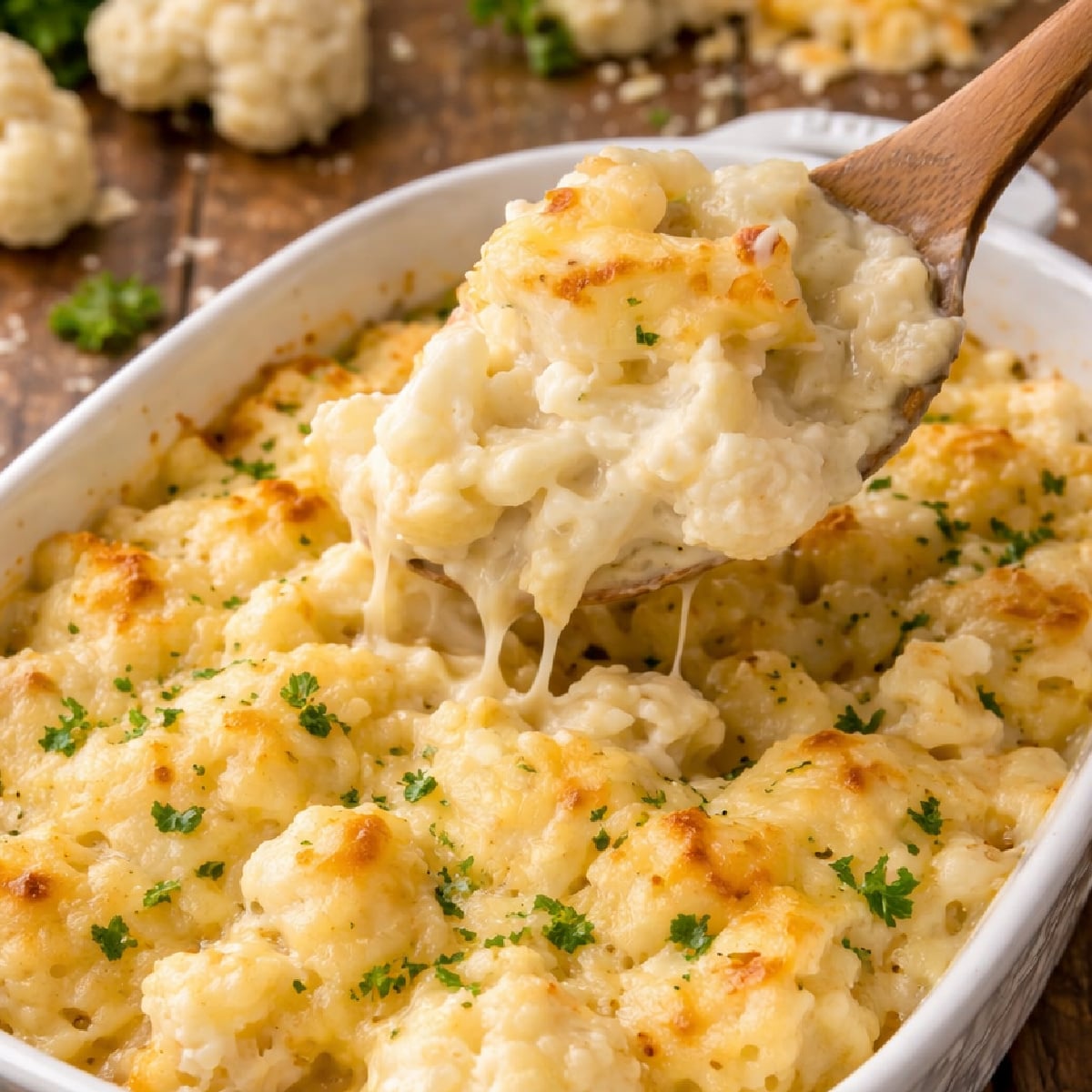 Cheesy Cauliflower Casserole (Low Carb)