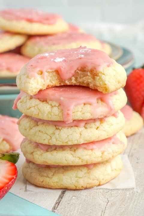 Strawberry Glazed Sugar Cookies